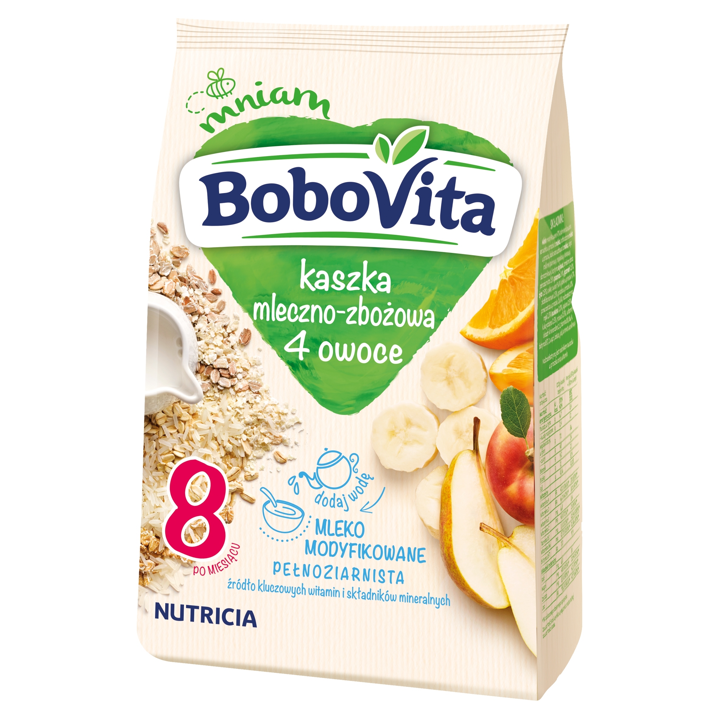 BOBOVITA kaszka mleczno-zbożowa 4 OWOCE 230g