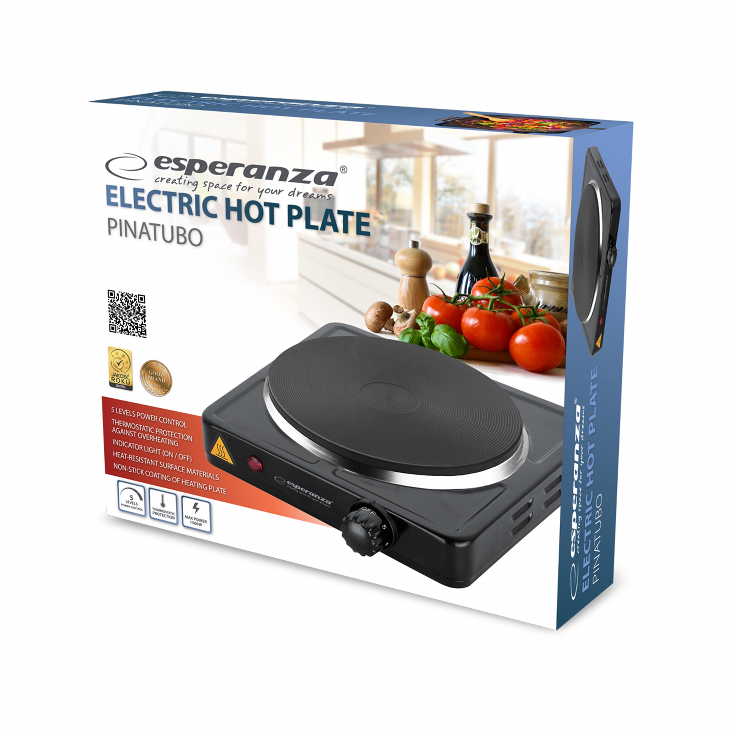 KUCHENKA ELEKTRYCZNA JEDNOPALNIKOWA PRZENOŚNA Model KUCHENKA ELEKTRYCZNA JEDNOPALNIKOWA PRZENOŚNA