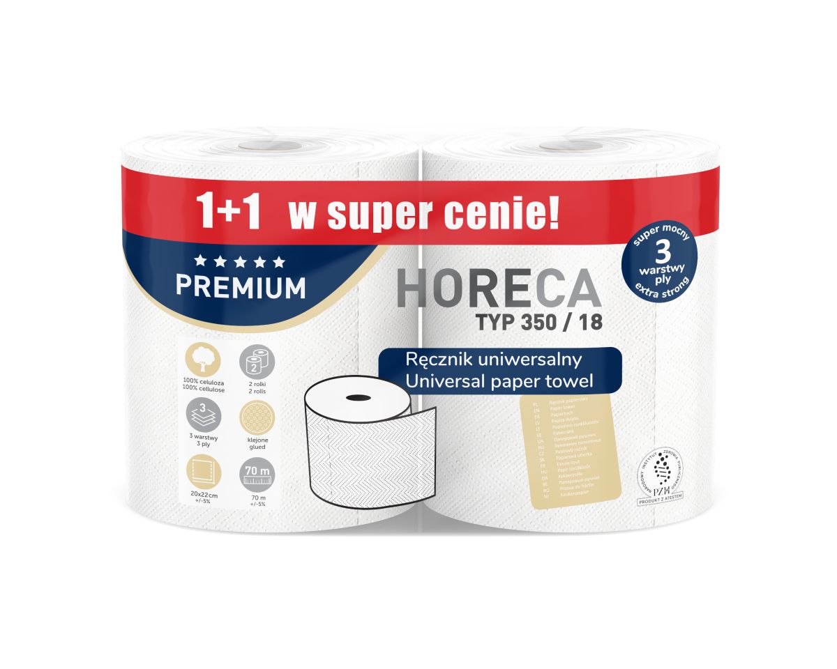 

Horeca Premium ręcznik papierowy gruby biały 70mx2
