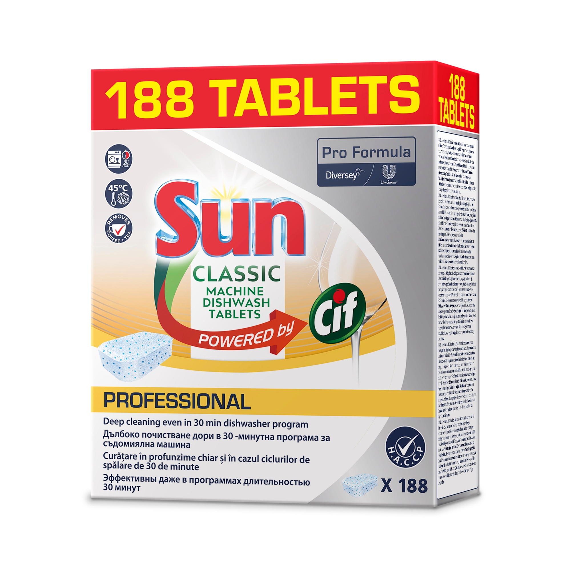 Tabletki do Zmywarki Professional Sun Cif 188 szt. Paka