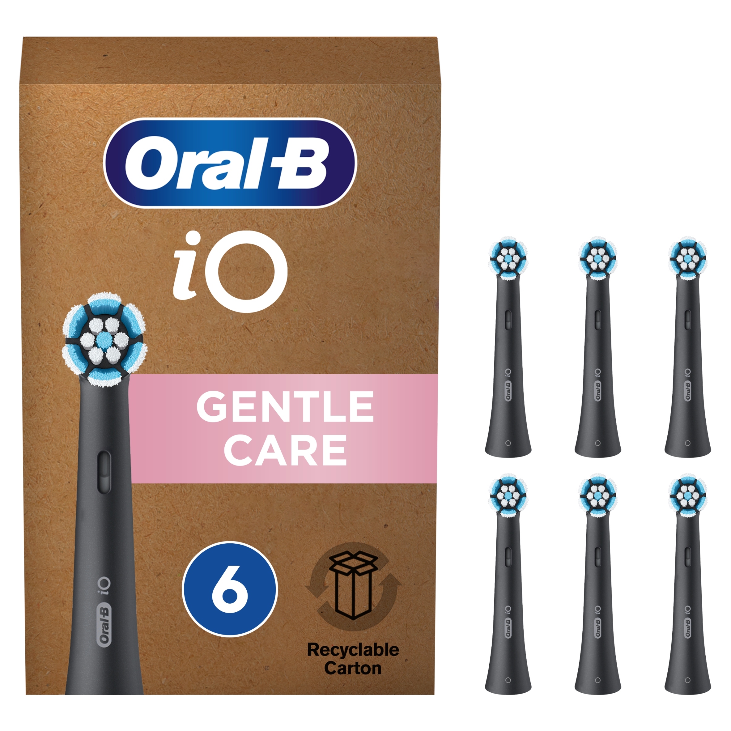 Końcówki do szczoteczek Oral-B iO Gentle czarne 6 szt.