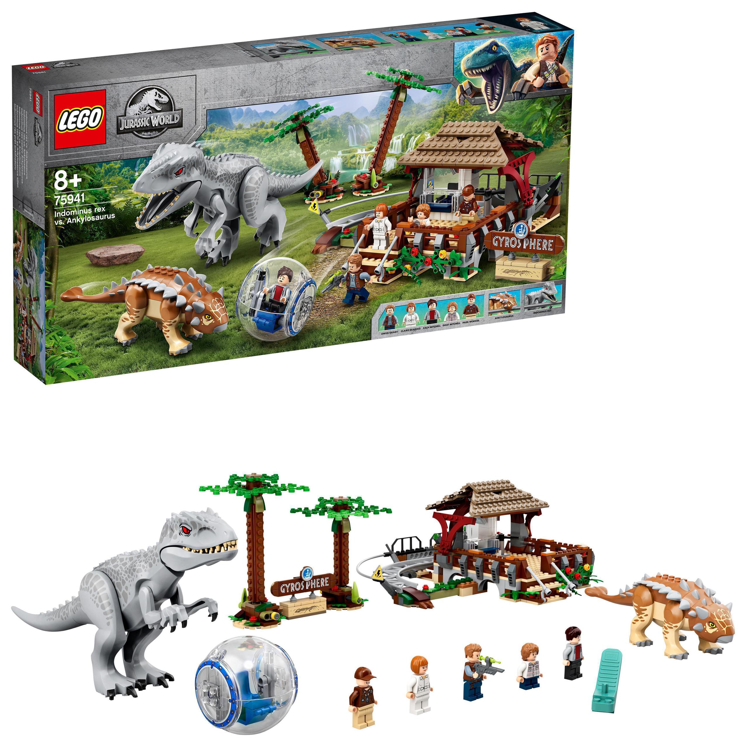 Klocki Lego Jurassic World Zestaw Indominus Rex kontra ankylozaur 75941