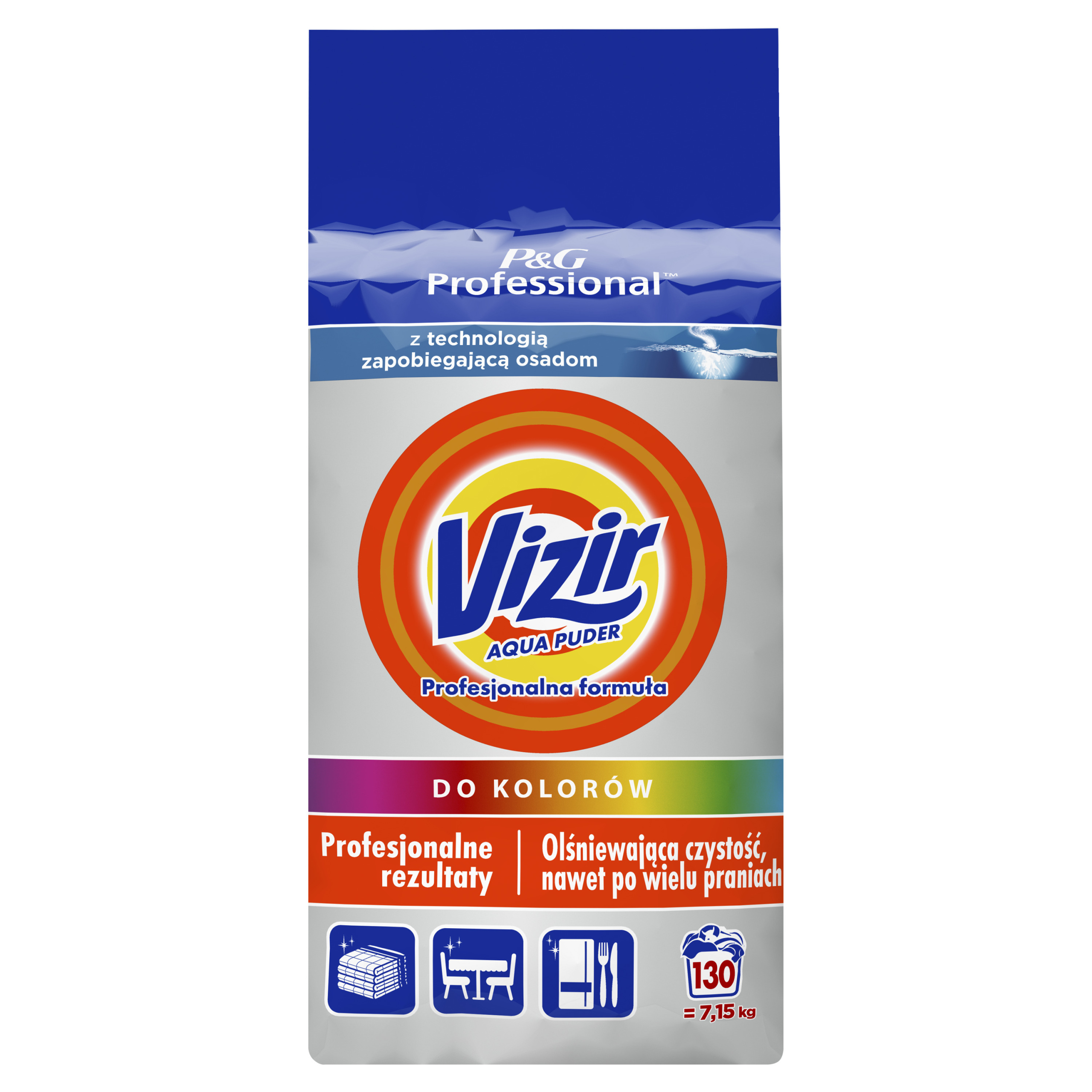 Levně Vizir Professional color prášek 130 praní 7,15 kg