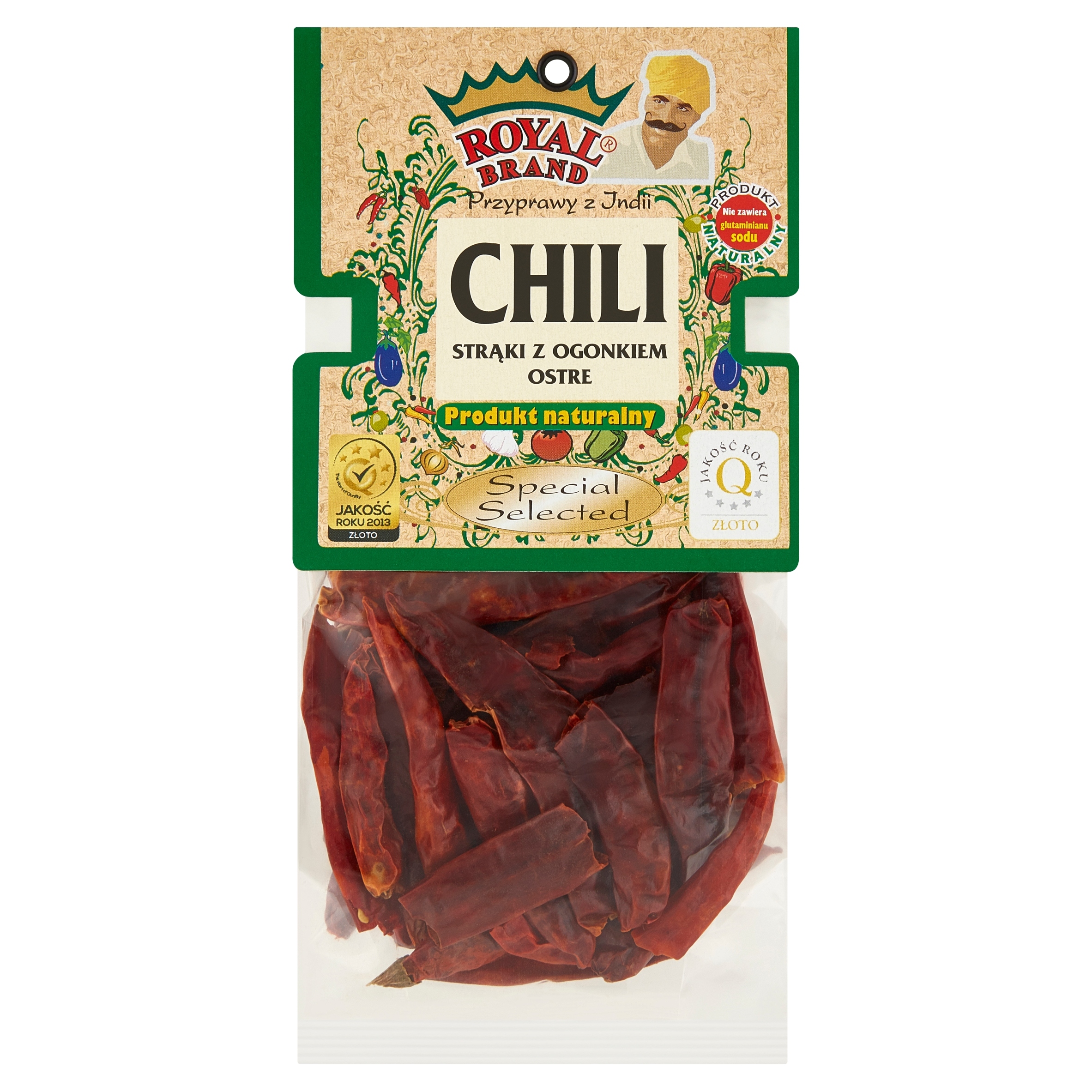 Levně 5 x Royal Brand chilli celé sušené lusky s ocasem ostré 30 g