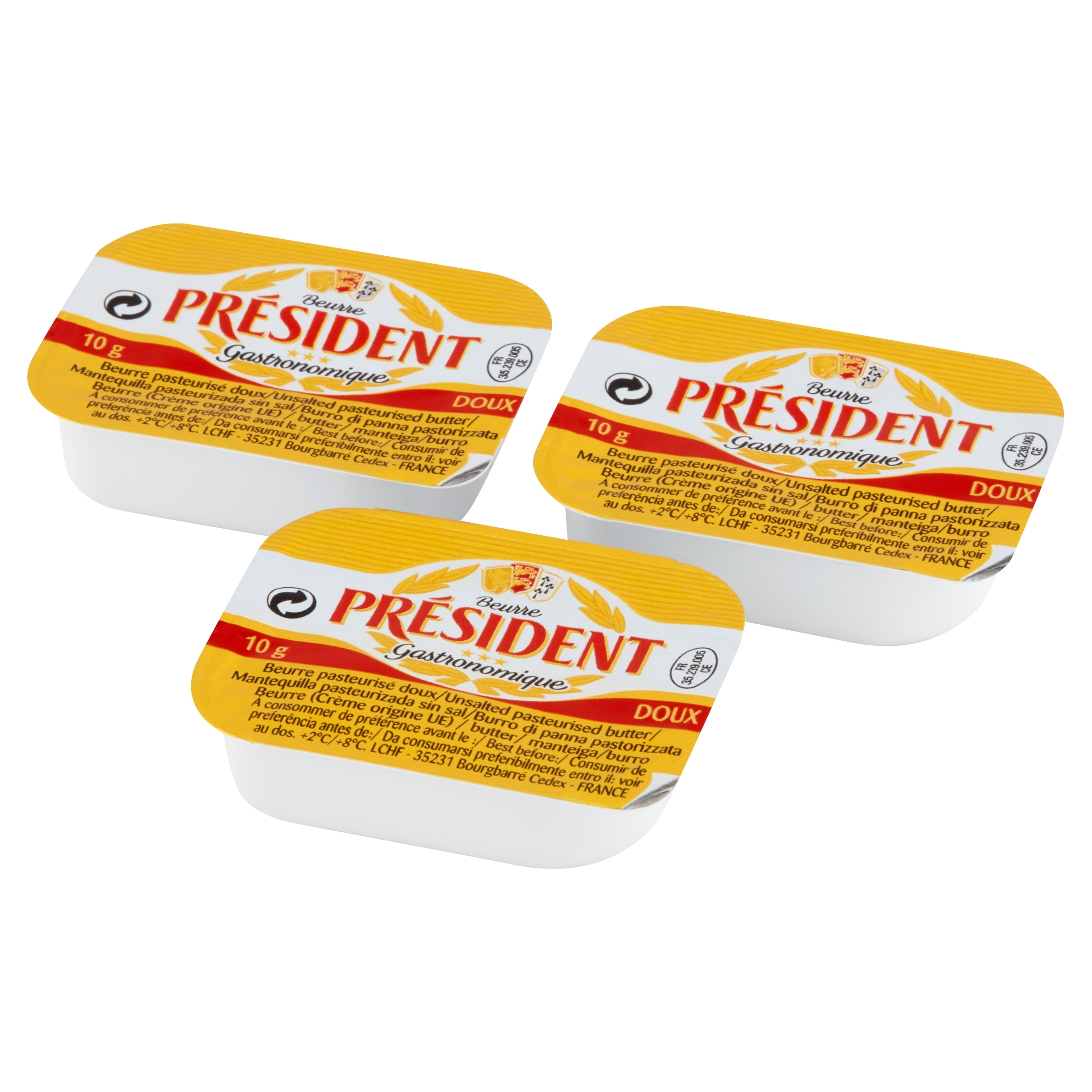 Levně Porceované máslo 10 g x 100 ks President