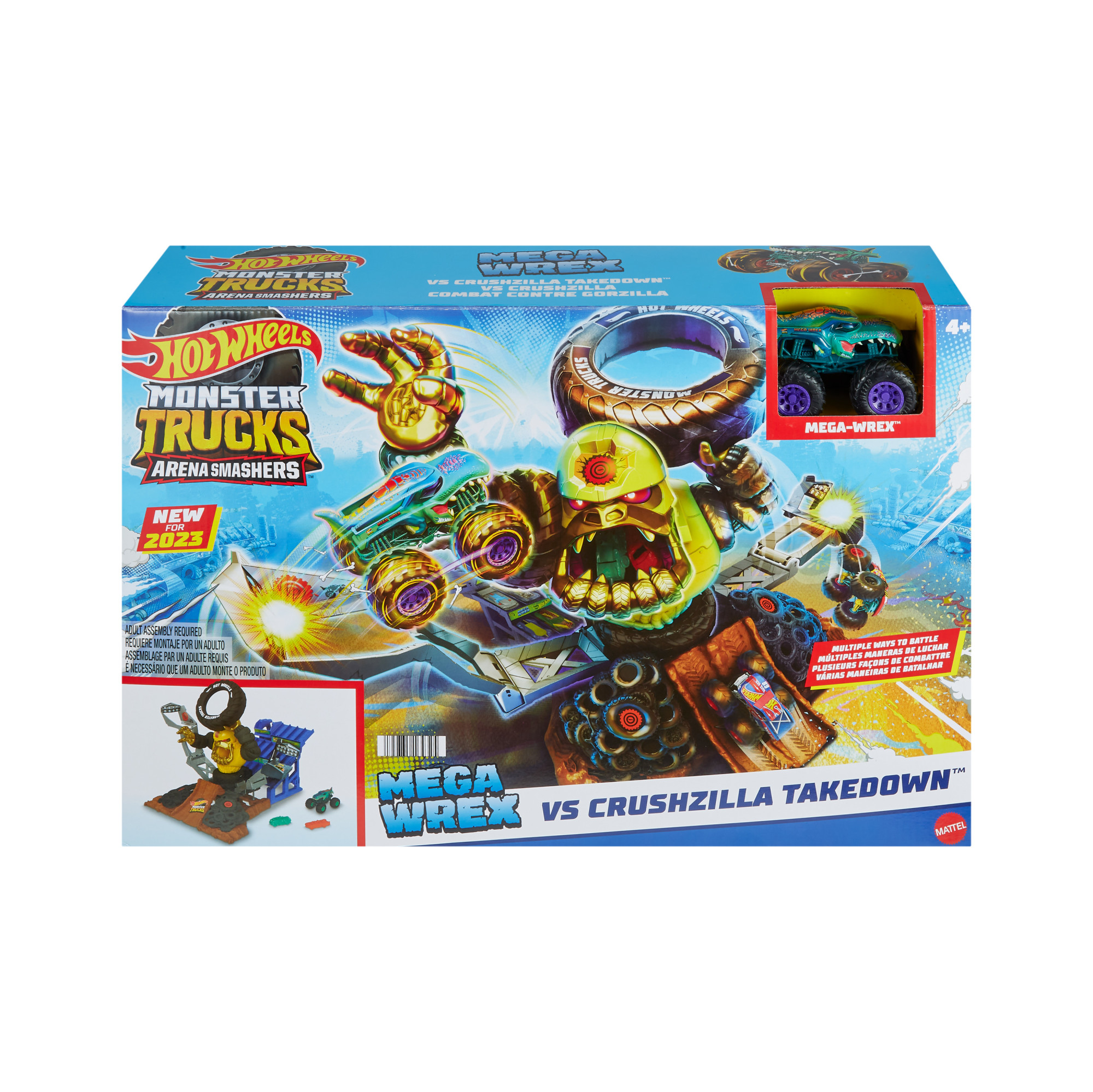 HOT WHEELS HPN71 MONSTER TRUCK ZESTAW TOROW SMASHERS ARENA GORYLA