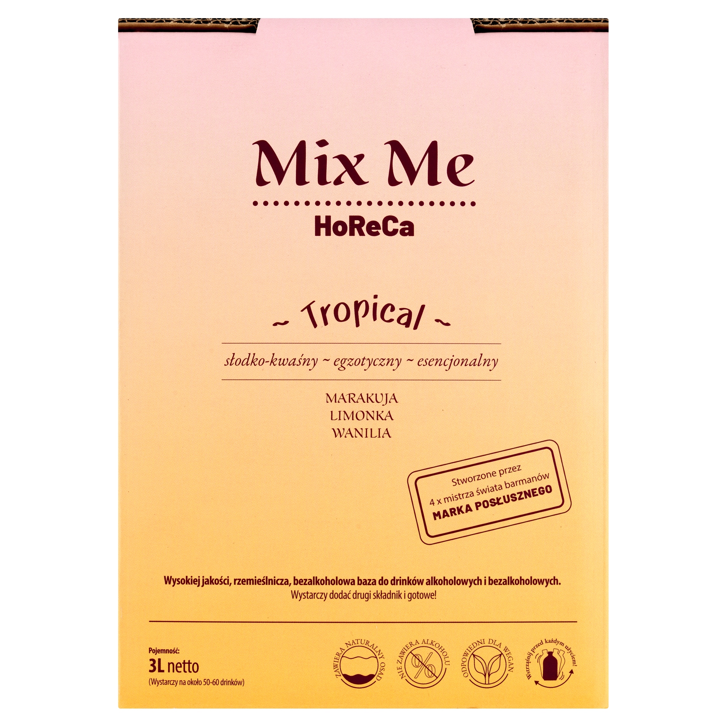 Levně Mix Me! Nápoj s příchutí tropického ovoce 3 l