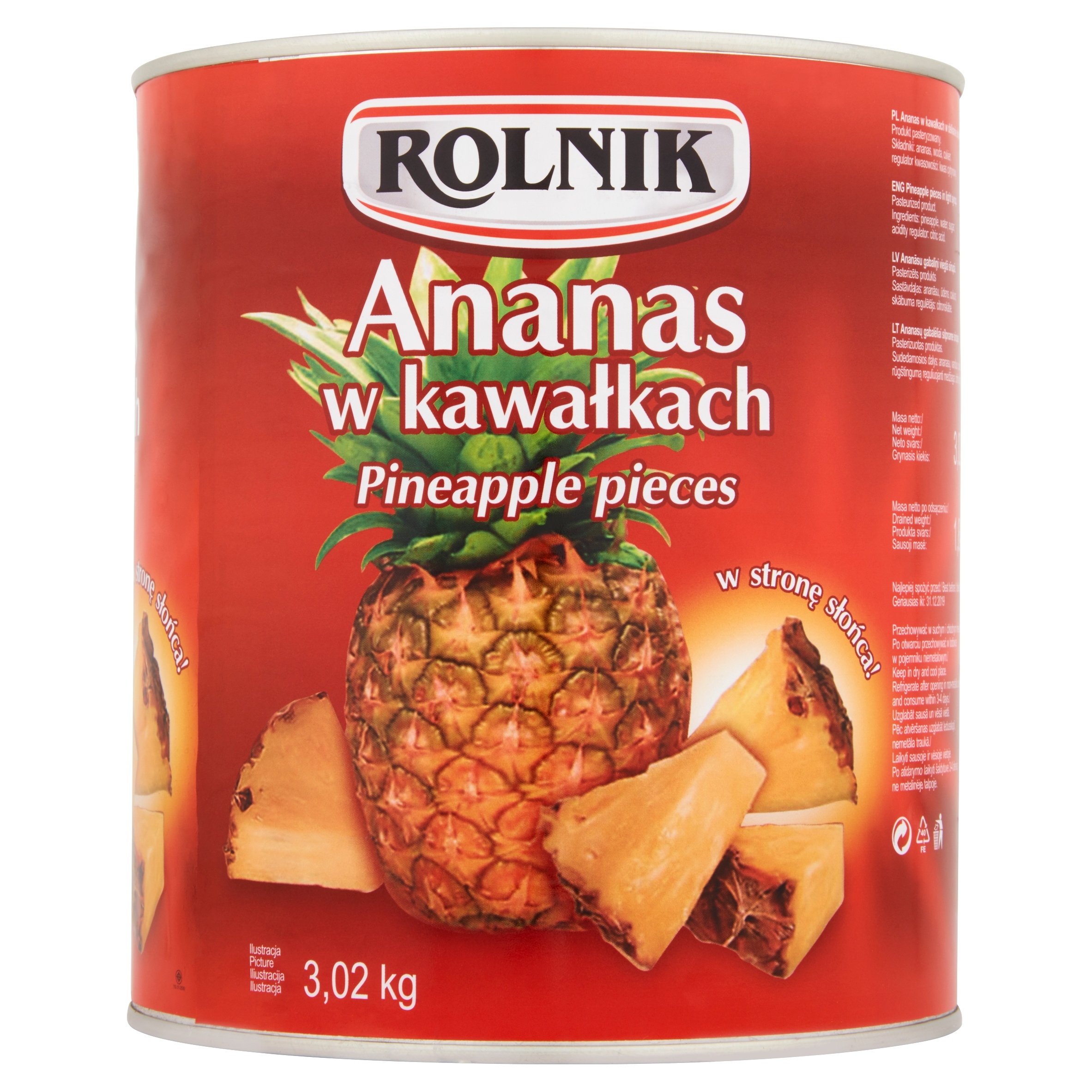 Levně Rolnik Ananas v kusech 3100 ml