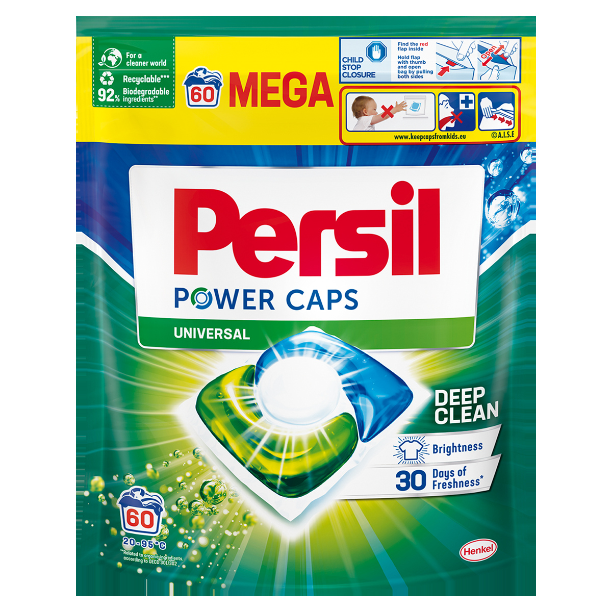Kapsułki do prania Persil Power Caps Universal MEGA 60 sztuk