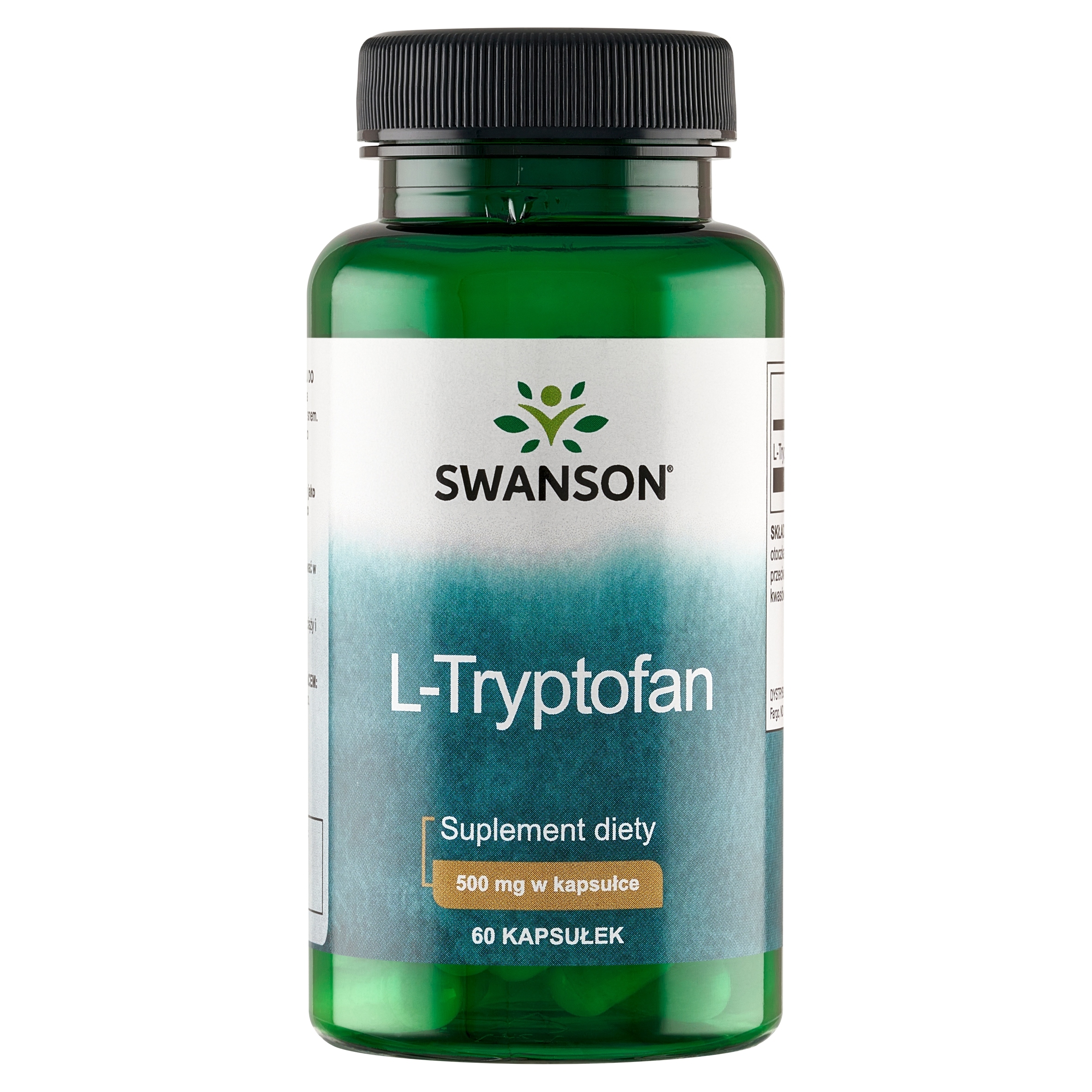 SWANSON USA L-TRYPTOFAN 500mg 60cap NASTRÓJ STRES TRYPTOFAN — 9