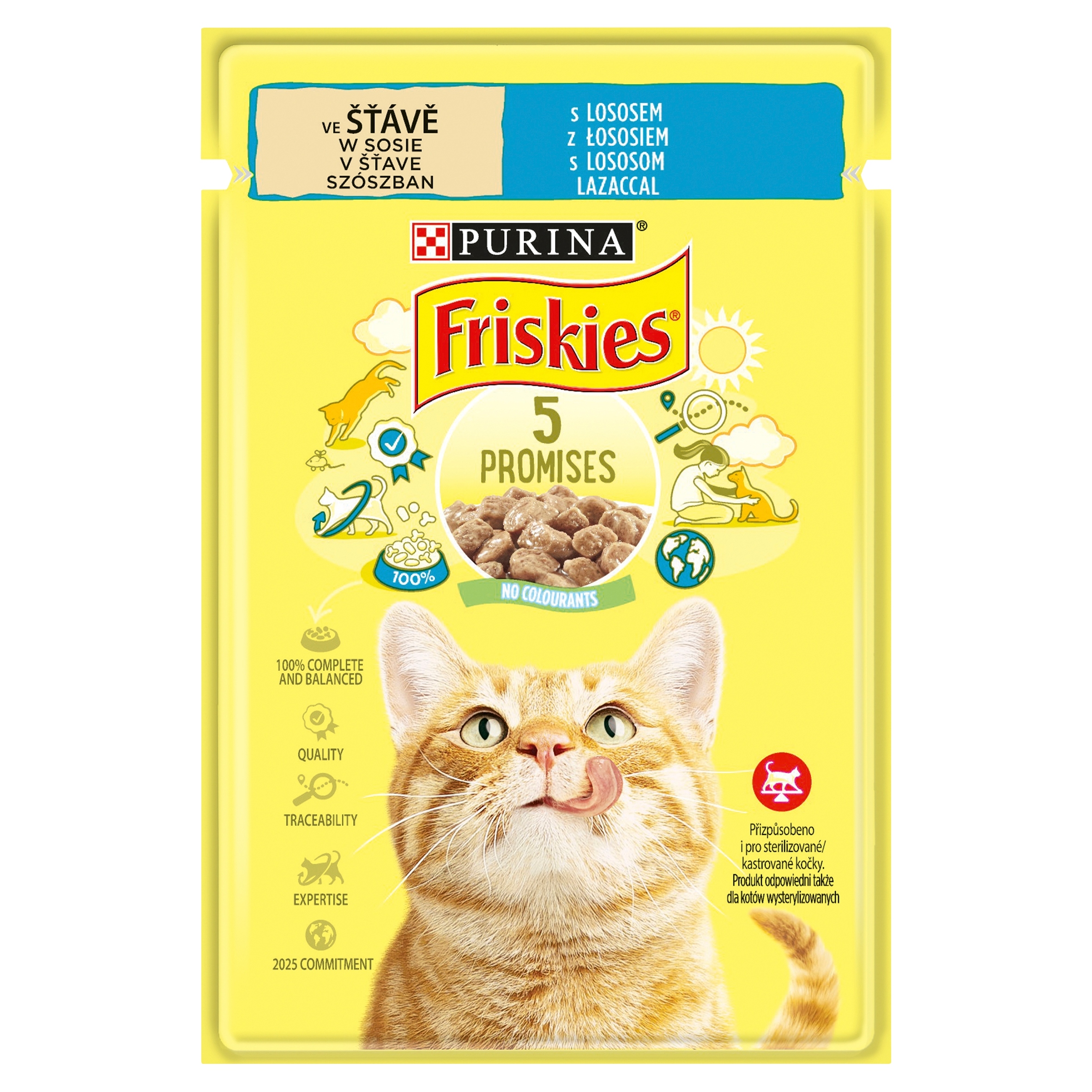 Levně 17X Friskies Vlhké Krmivo s lososem v omáčce 85 g