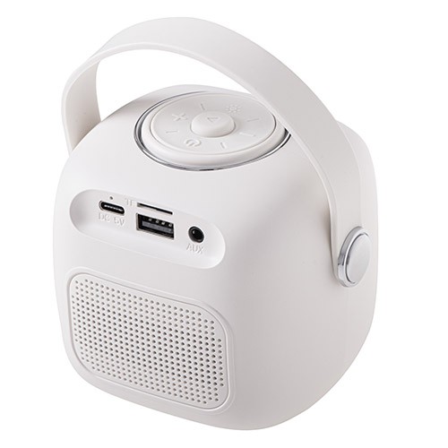 Głośnik Karaoke Adler AD 1199 White z Mikrofonem - SD/USB/AUX/Bluetooth