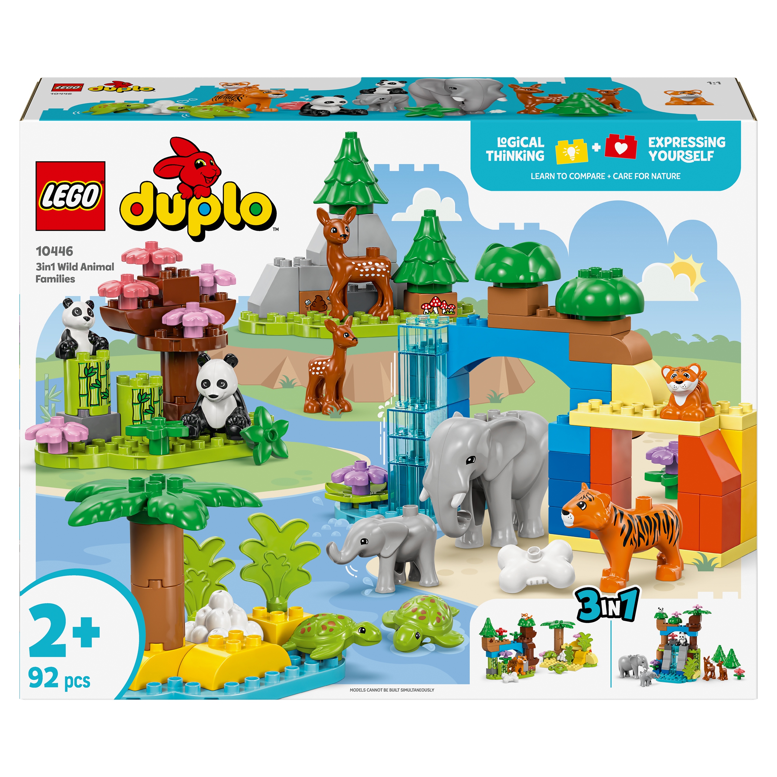 Lego Duplo Rodiny divokých zvířat 3v1 10446