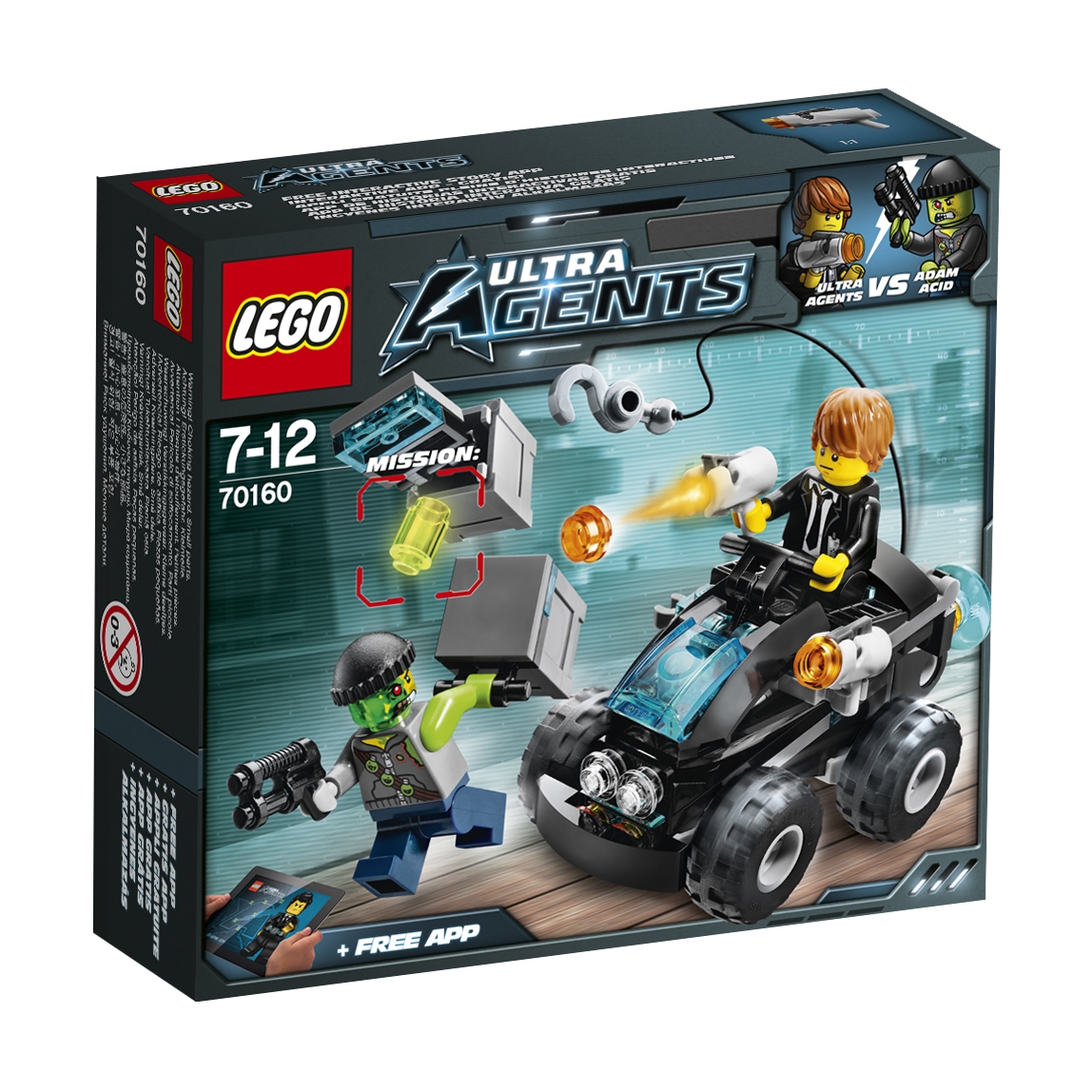 Lego Ultra Agents 70160 Honička Quadem Stavebnice Originální Nové Sběratelské