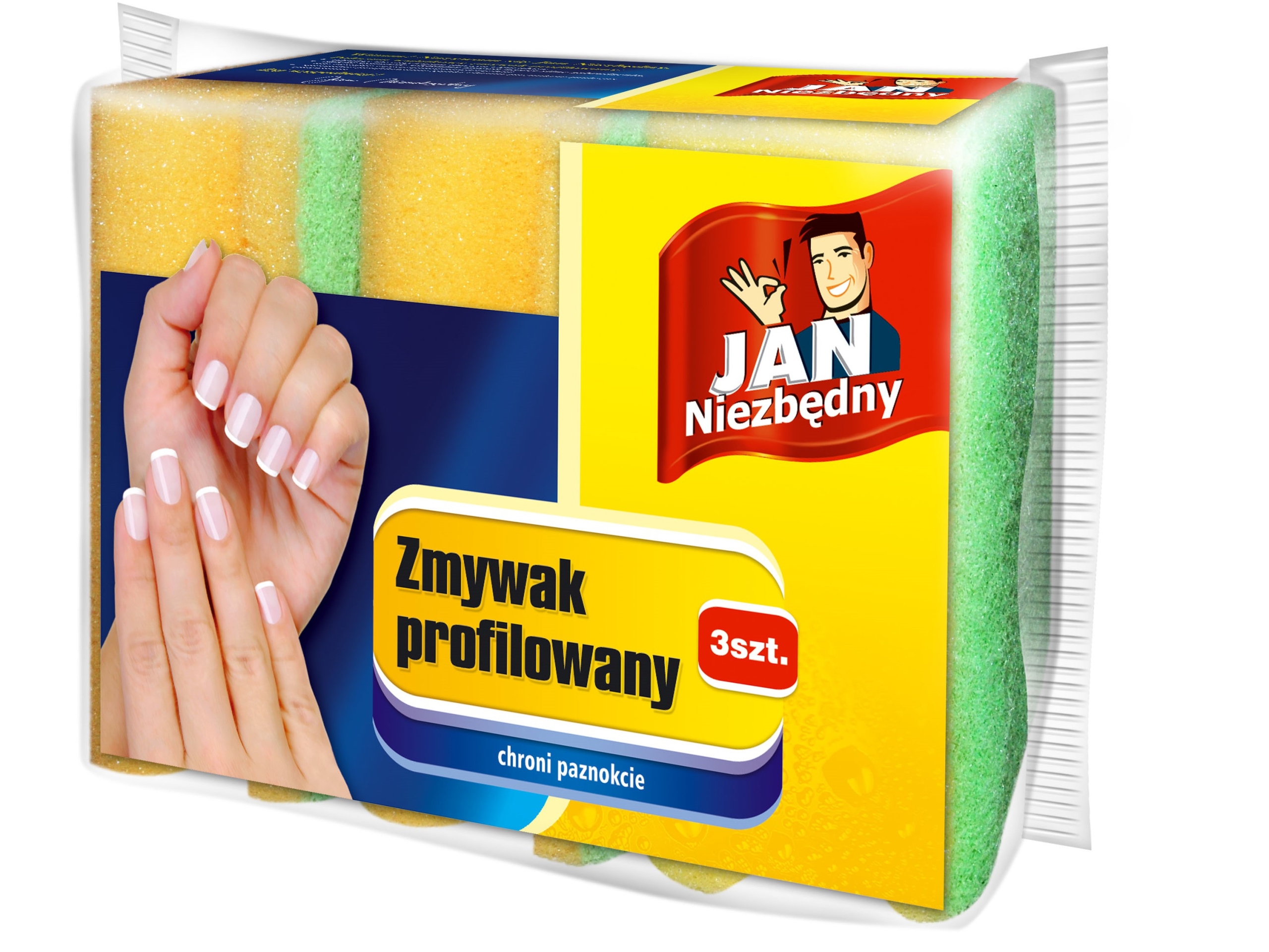 Jan Niezbędny profilovaná kuchyňská drátěnka na mytí nádobí 9,5x7 cm 3 ks.