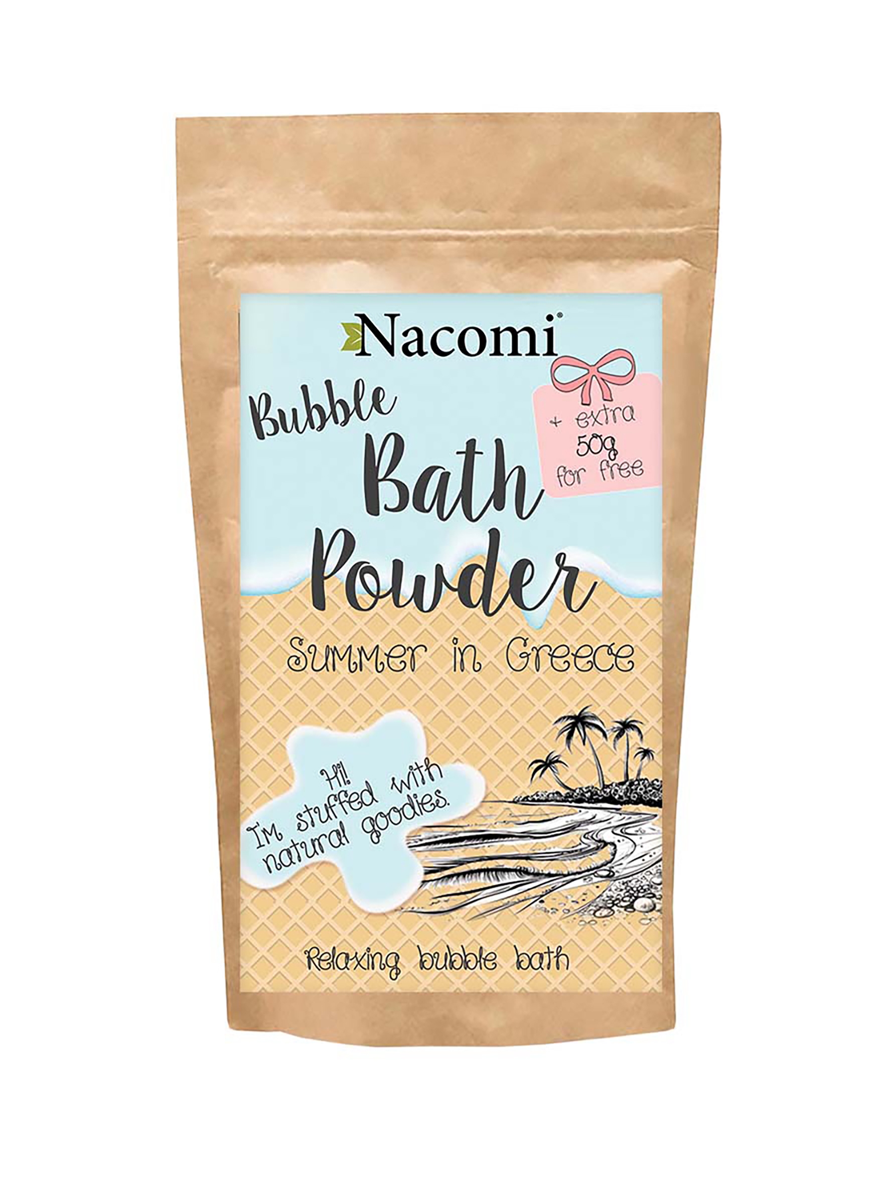 Nacomi Puder do kąpieli Greckie Lato 150 g Bubble Bath Powder