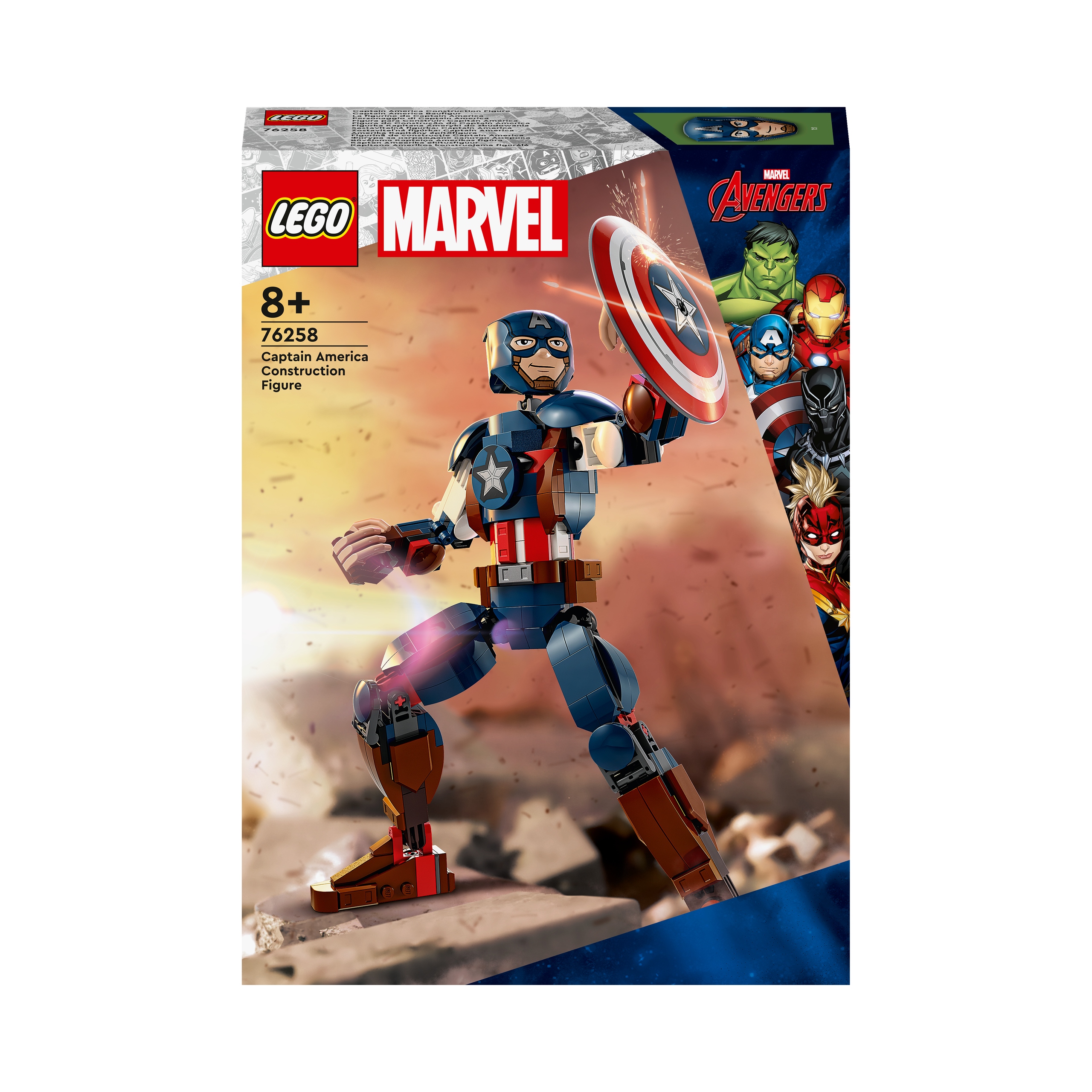 Lego 76258 Heroes Figurka Kapitána Ameriky k sestavení