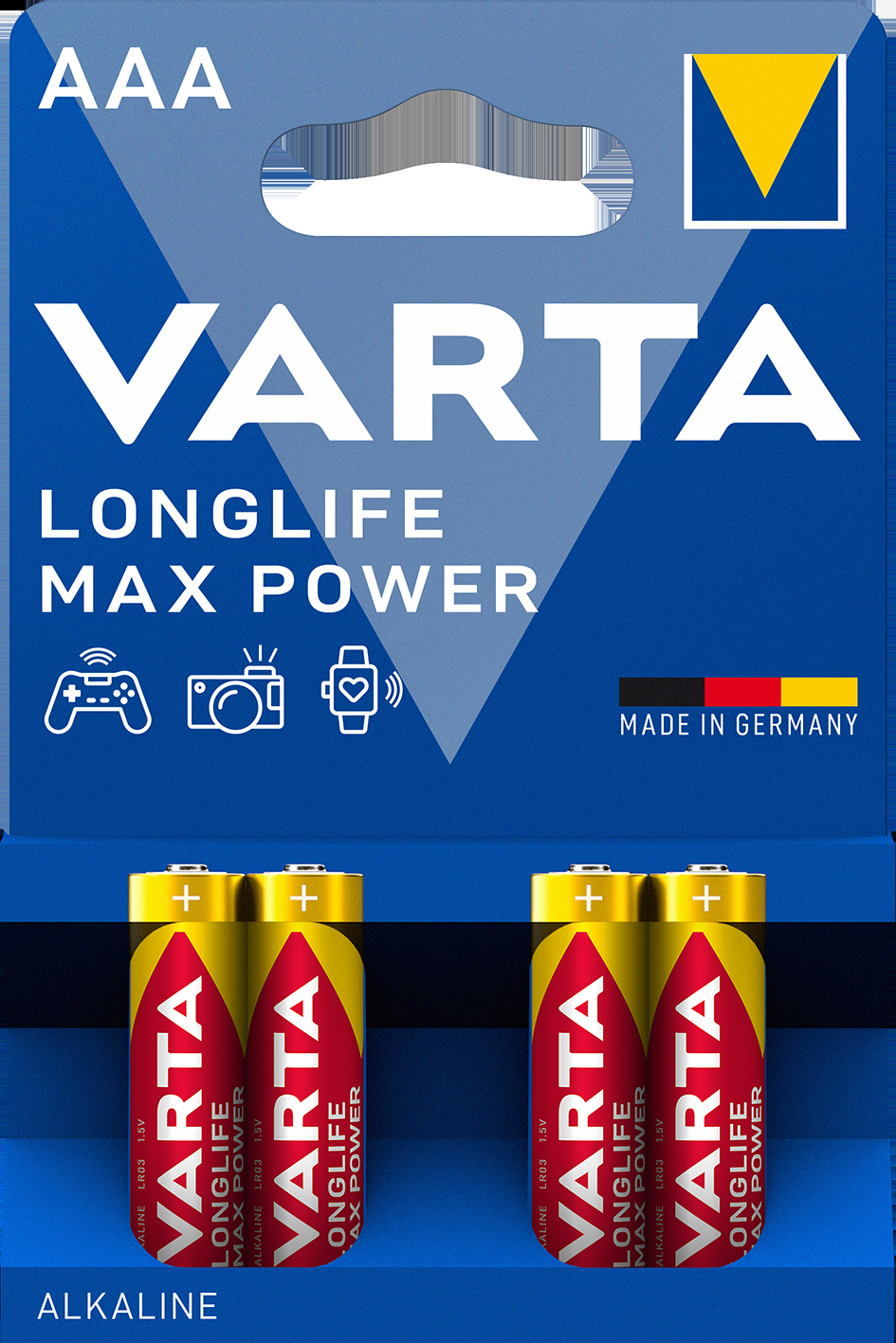 4x Bateria longlife max power LR3/AAA blister