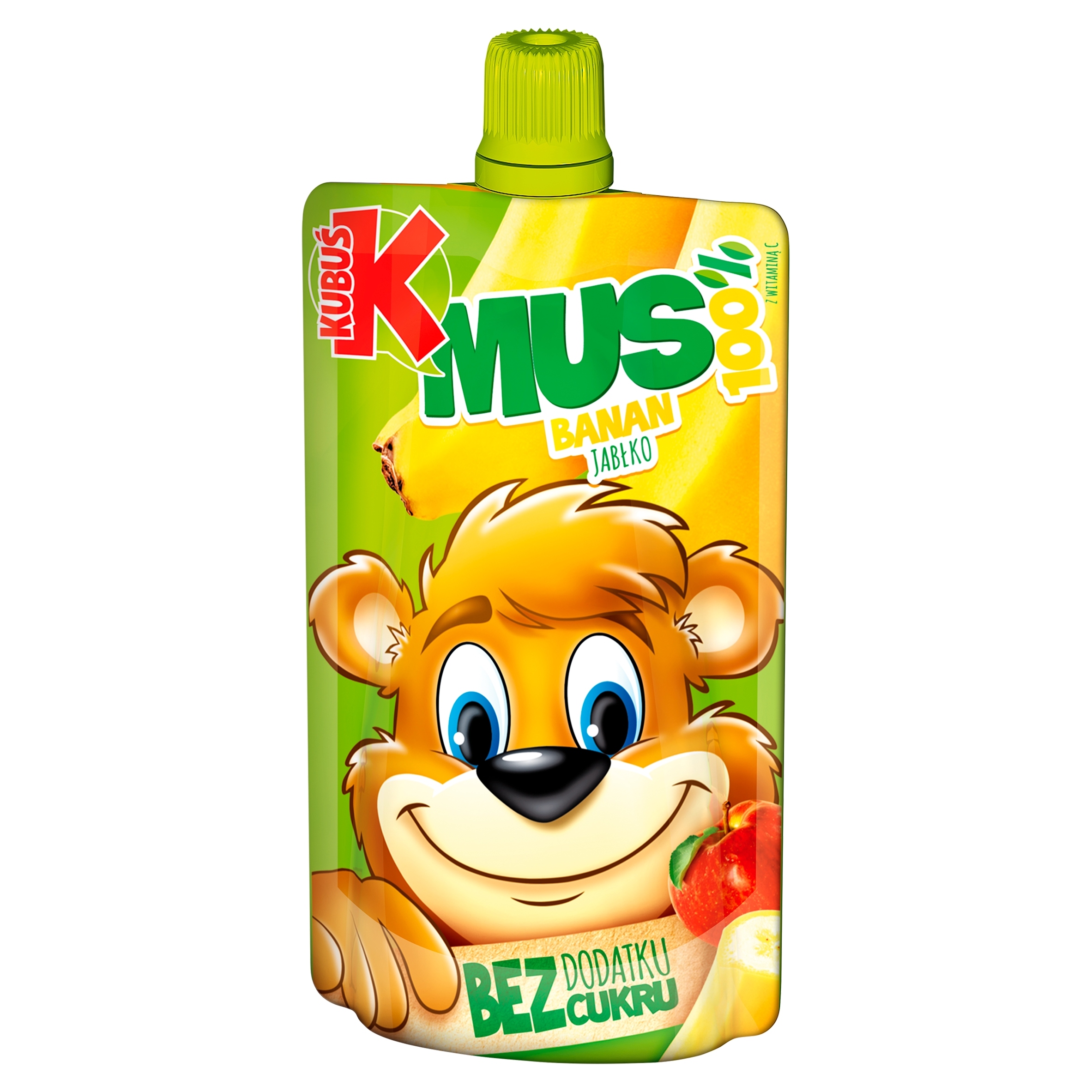 KUBUŚ Mus 100% Banan Jabłko 100 g x 12 sztuk Marka Kubuś