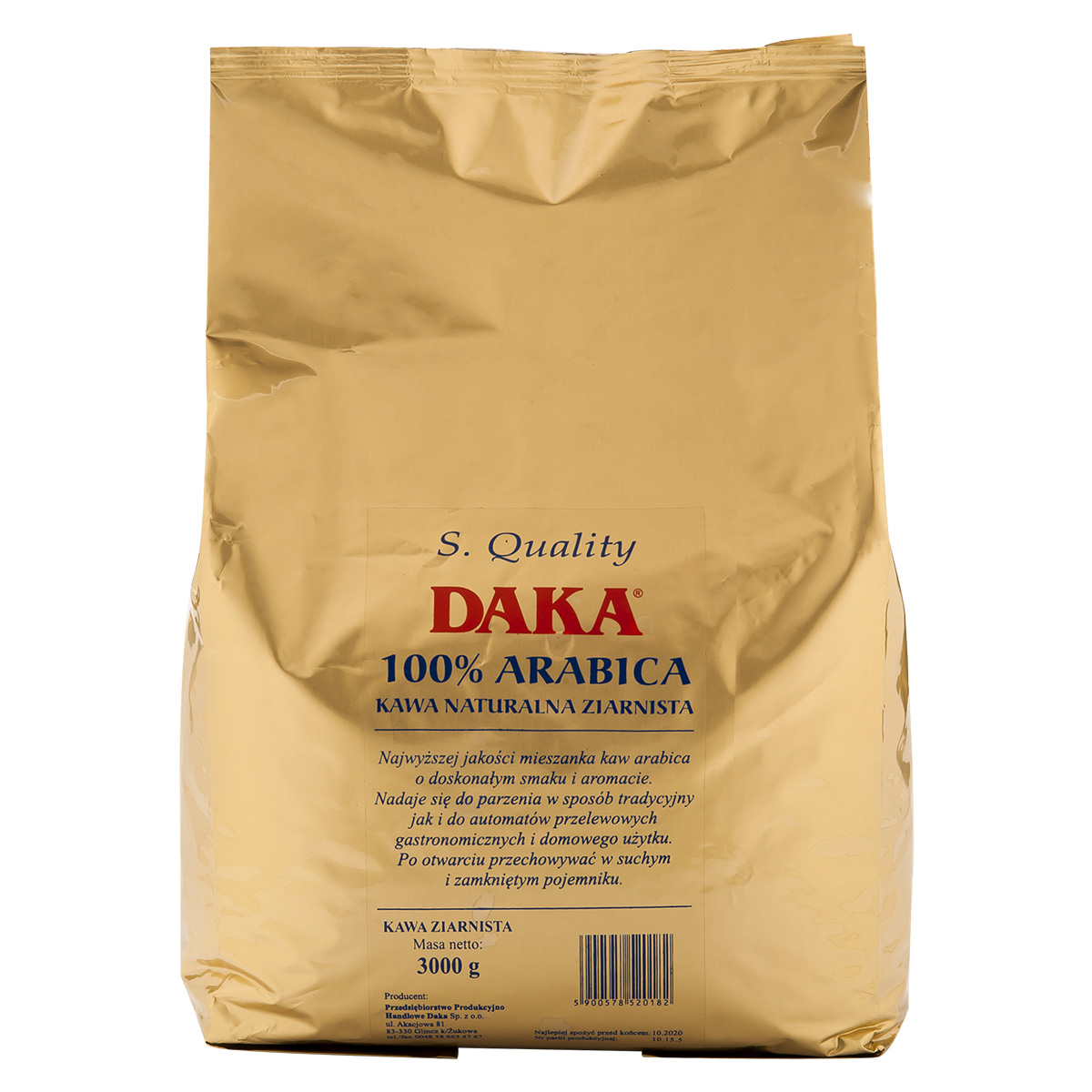 Levně Kávová káva Daka Arabica vysoké kvality 3 kg