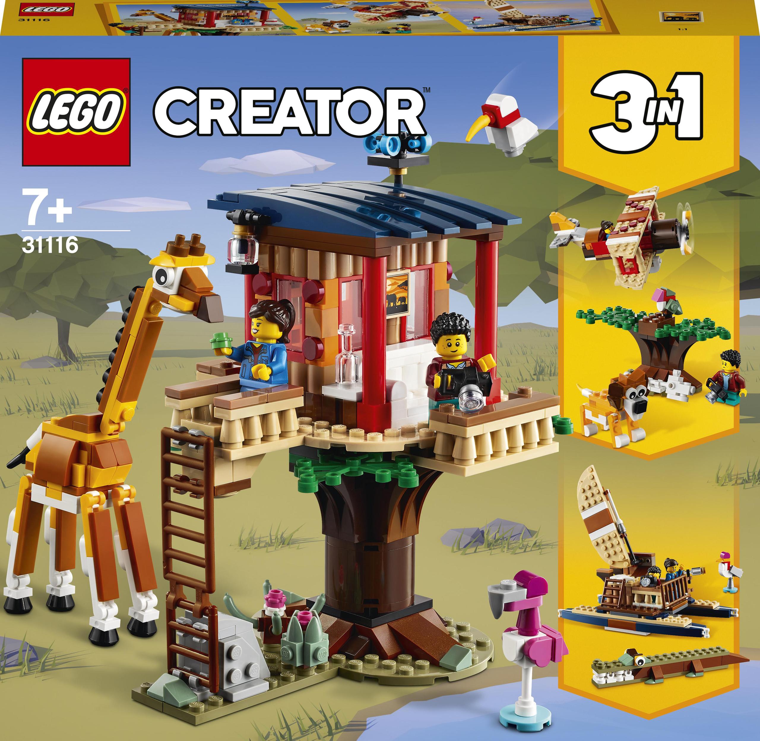 Originální Lego 31116 Creator 3v1 Domeček na stromě na safari Stavebnice Nové
