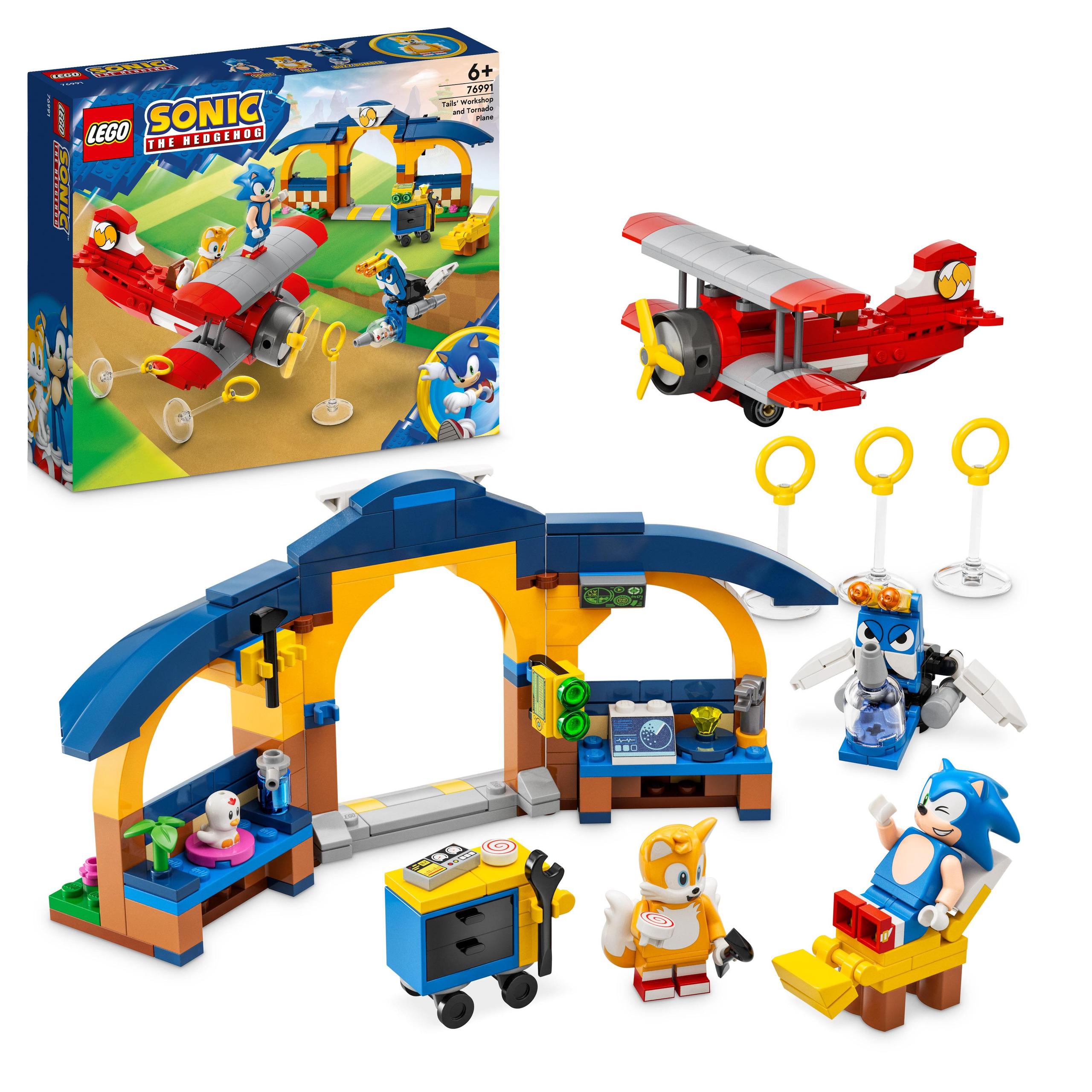Lego Sonic the Hedgehog 76991 Tailsova dílna a letoun Tornado