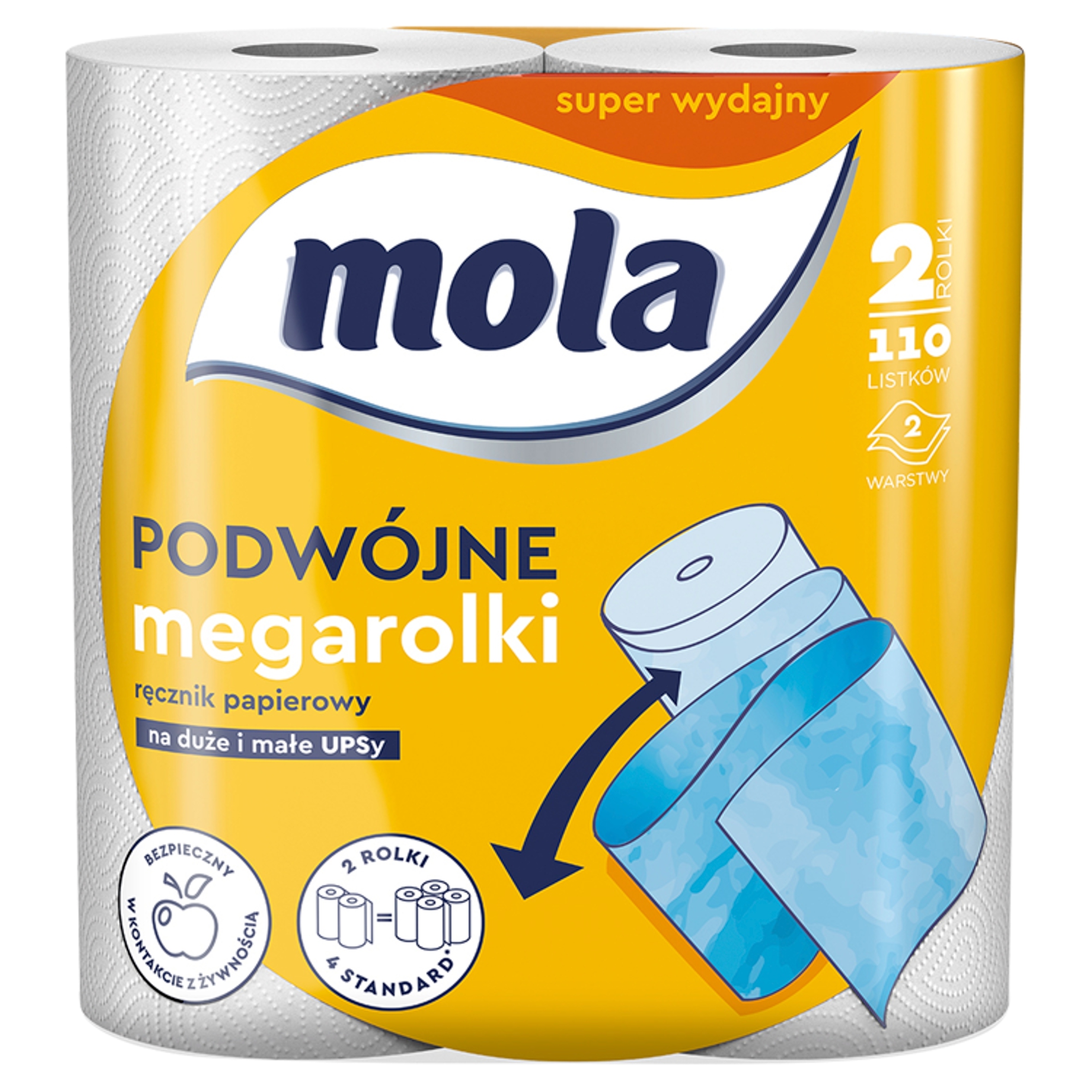 5 x Mola Papírový ručník Megarolky, 2 kusy