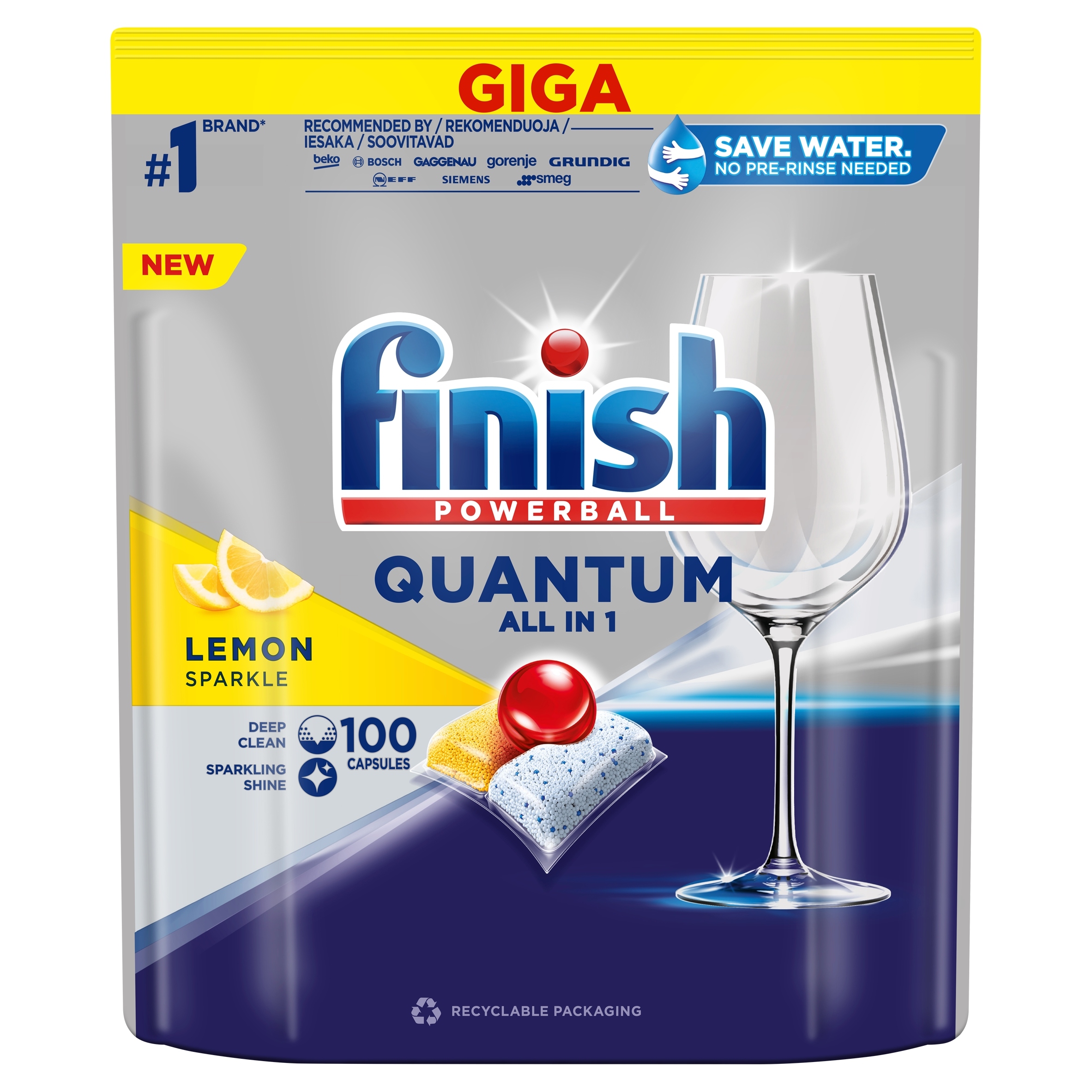 

Finish Quantum tabletki do zmywarki 100sz Lemon
