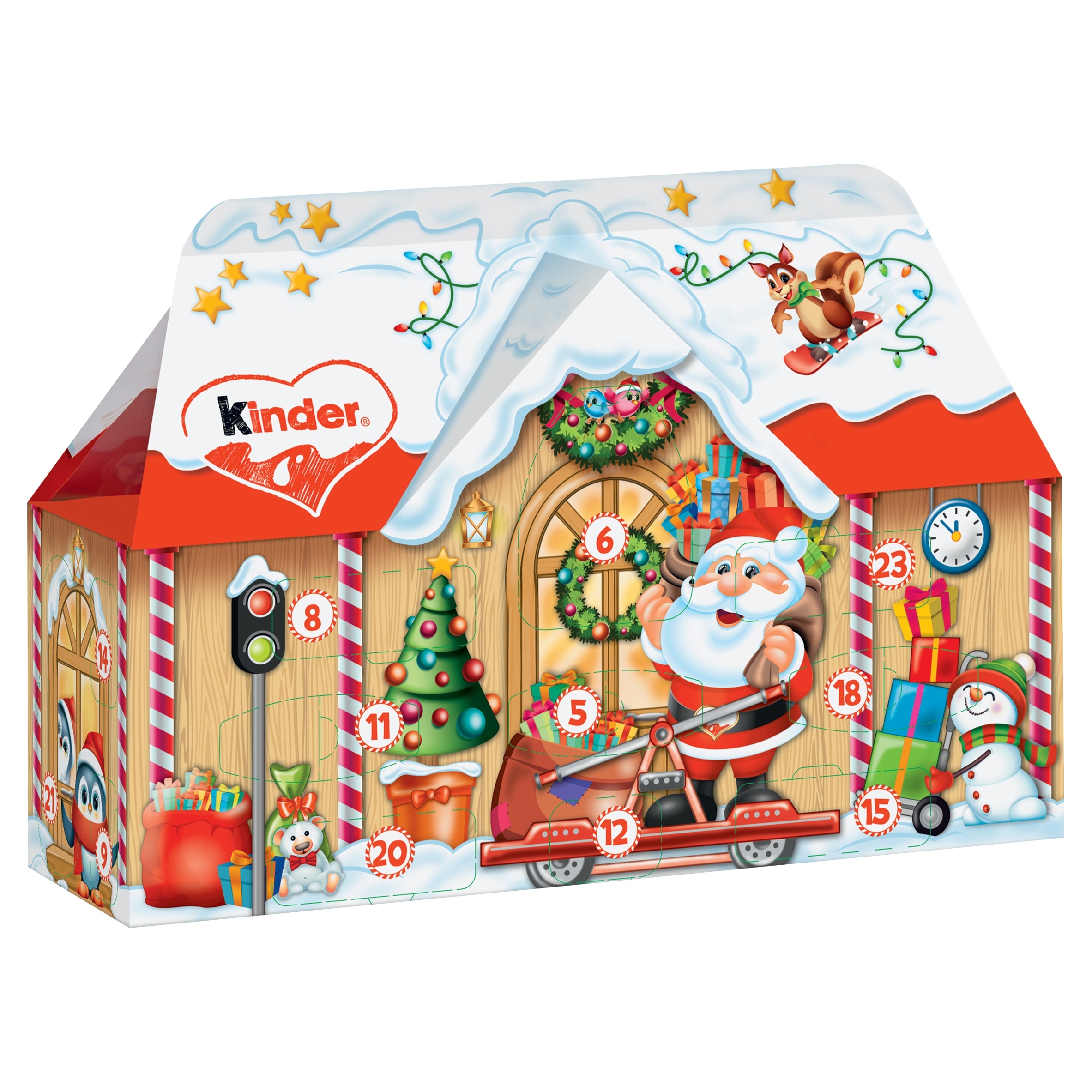 Адвент-календарь Kinder Mix 2026, домик 3D, шоколадные сладости 234 г — фото 4