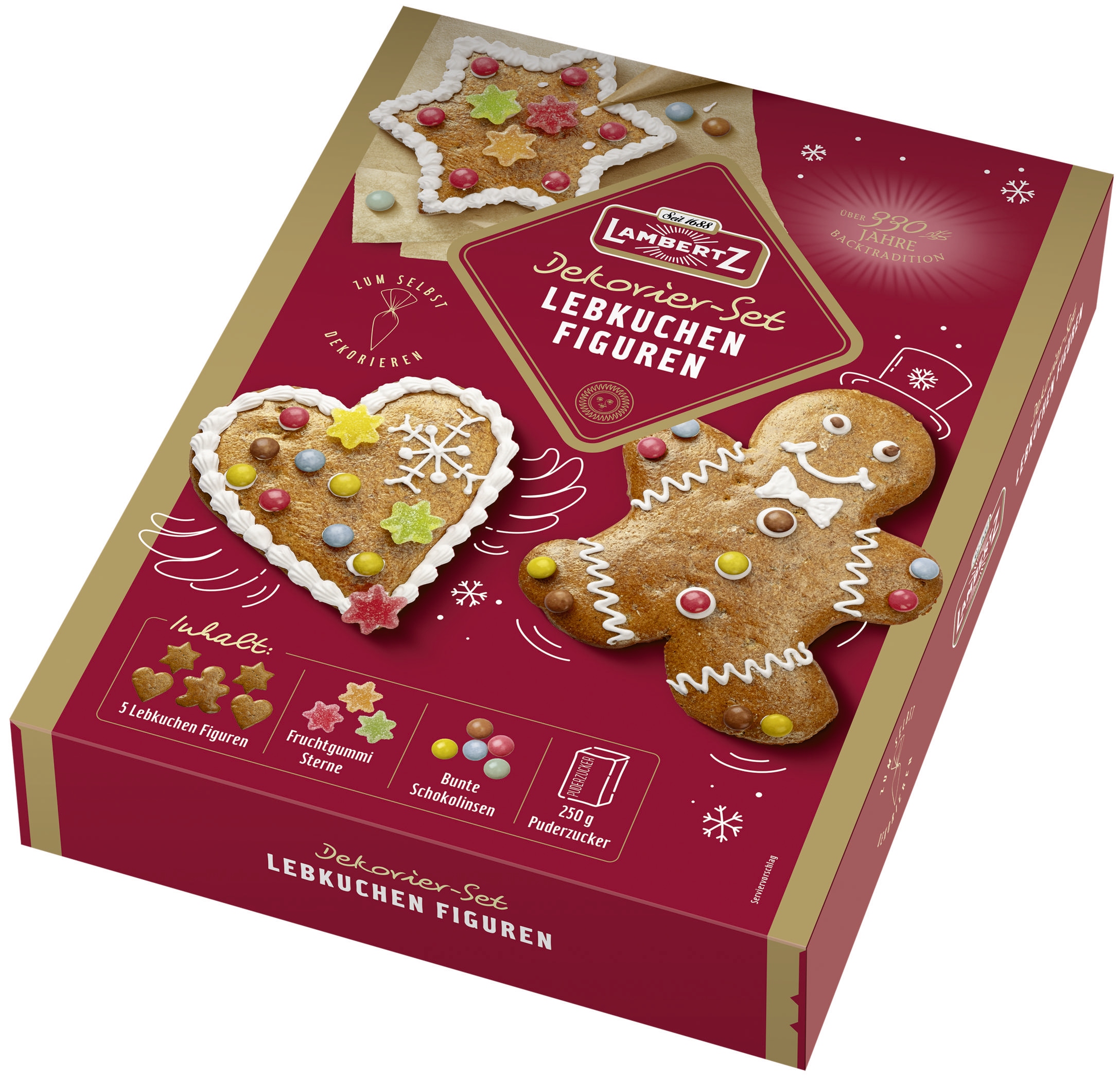 Levně 2x Lambertz Sada na zdobení perníčků 480 g