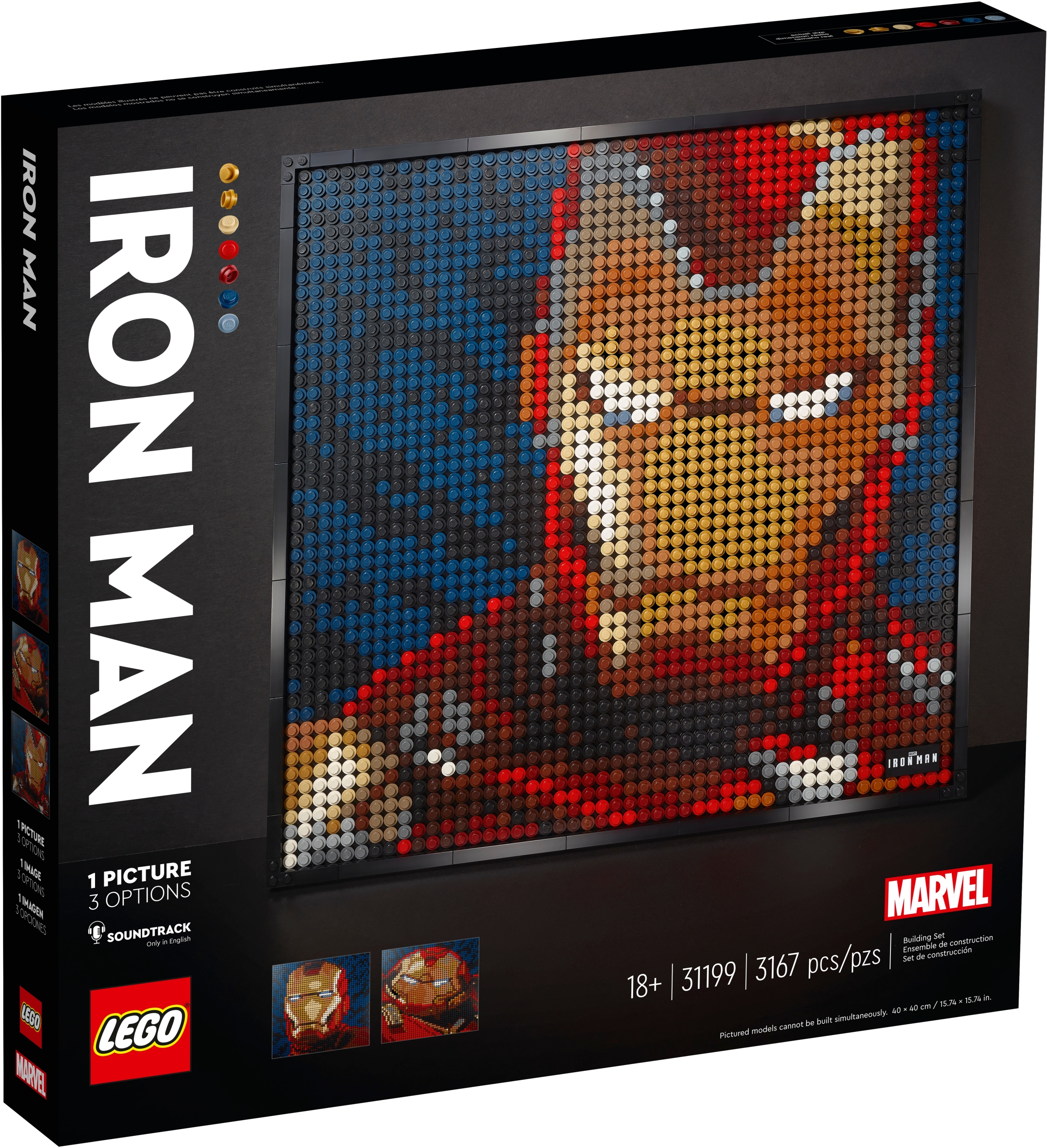 Klocki Lego Art Zestaw Iron Man z wytwórni Marvel Studios 31199
