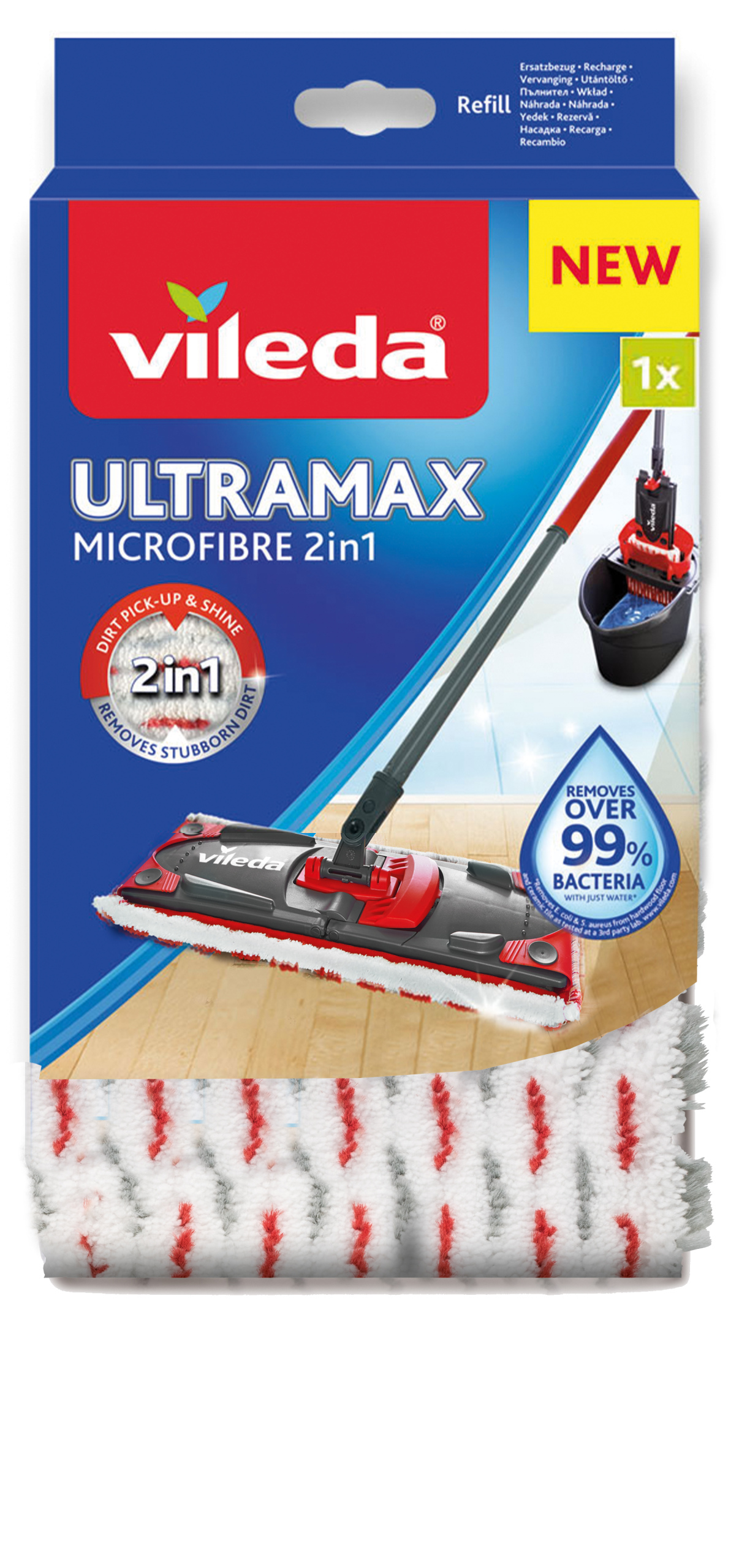 Levně 2x Wkład do mopa Vileda Ultramax Microfibre 2v1
