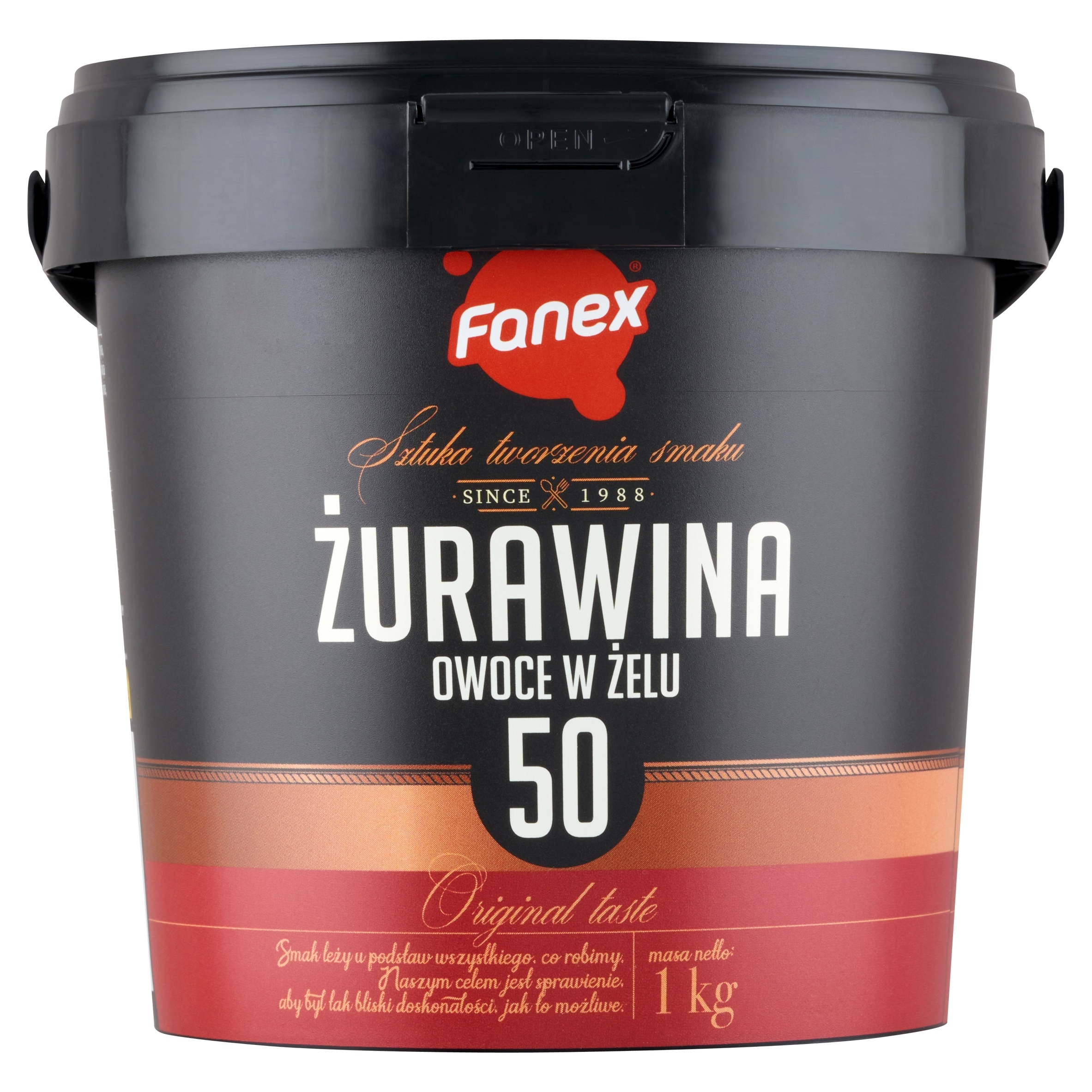 Levně Fanex Brusinky 1 kg Ovoce v gelovém kbelíku