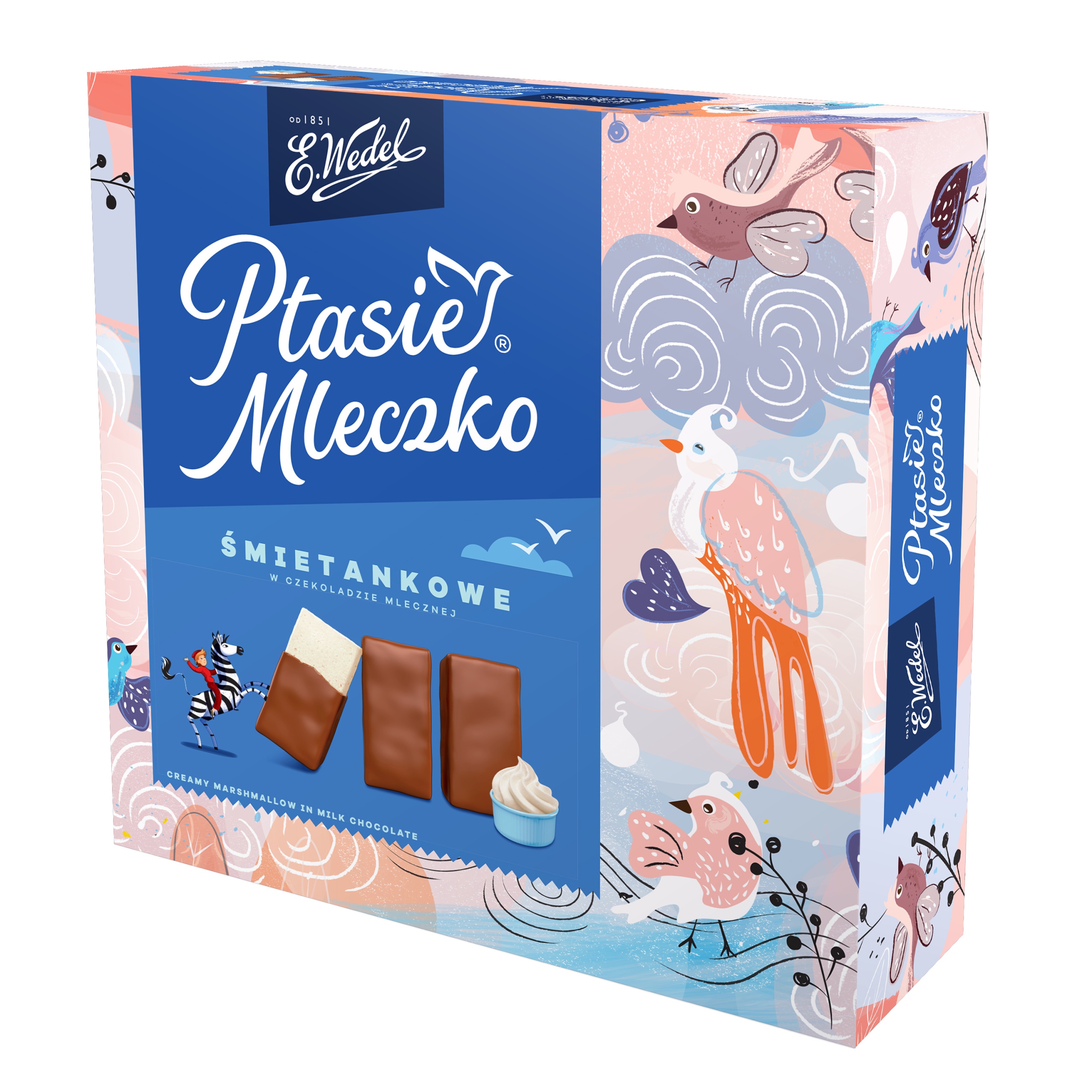 2x Ptačí Pěnové Bonbóny v mléčné čokoládě E. Wedel 340 g
