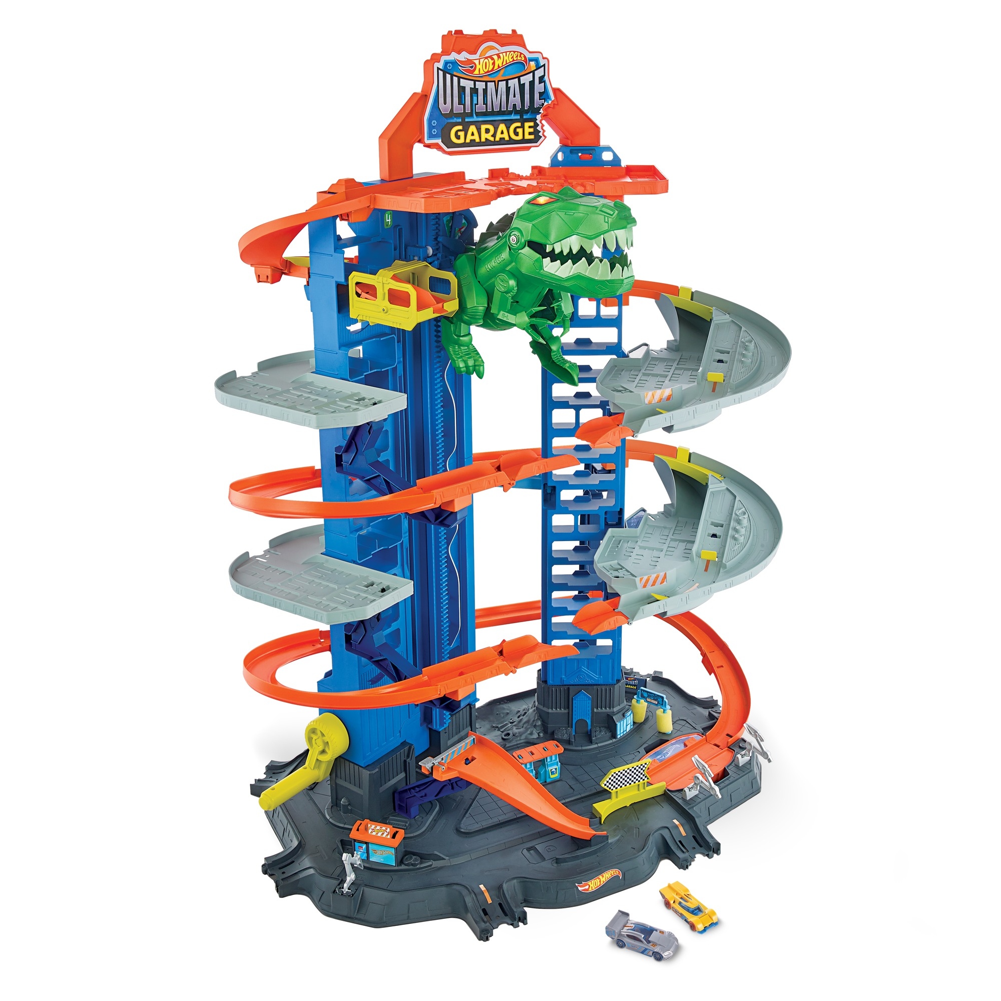 Zestaw Mattel Hot Wheels City GJL14 Garaż Atak Dinozaura T-Rex