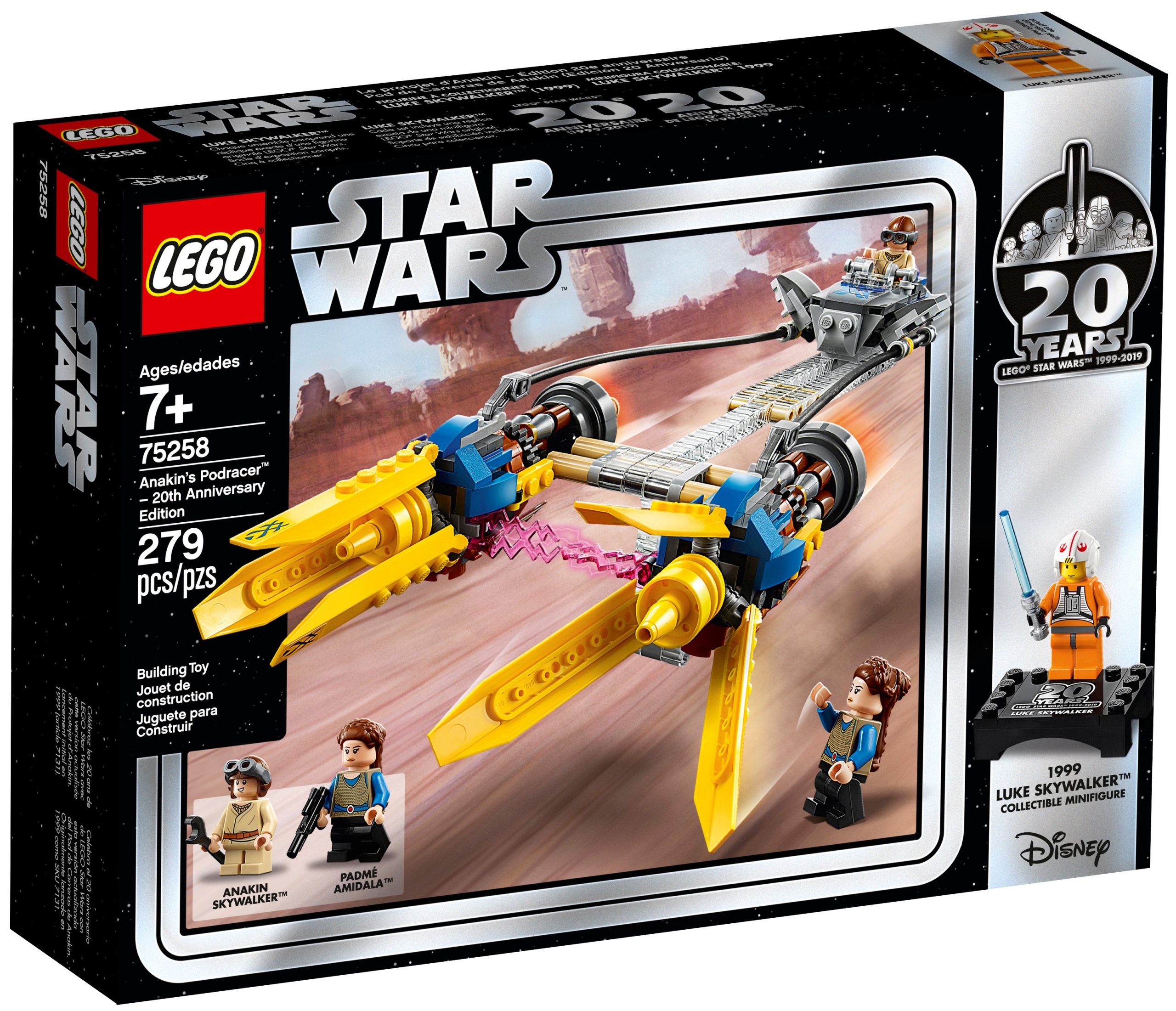 Lego Star Wars 75258 Ścigacz Anakina – edycja z okazji 20. rocznicy