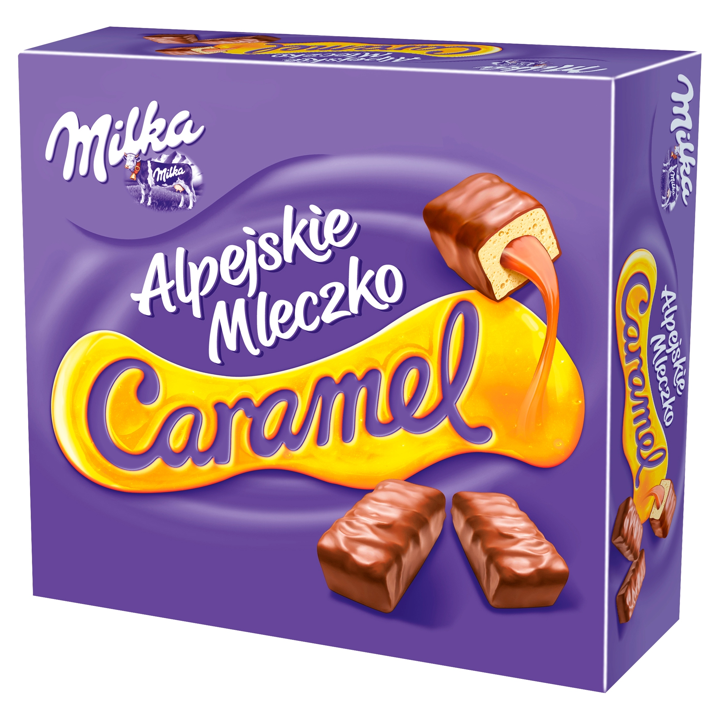 3x Čokoládky Milka mléčné s karamelovou náplní 350 g