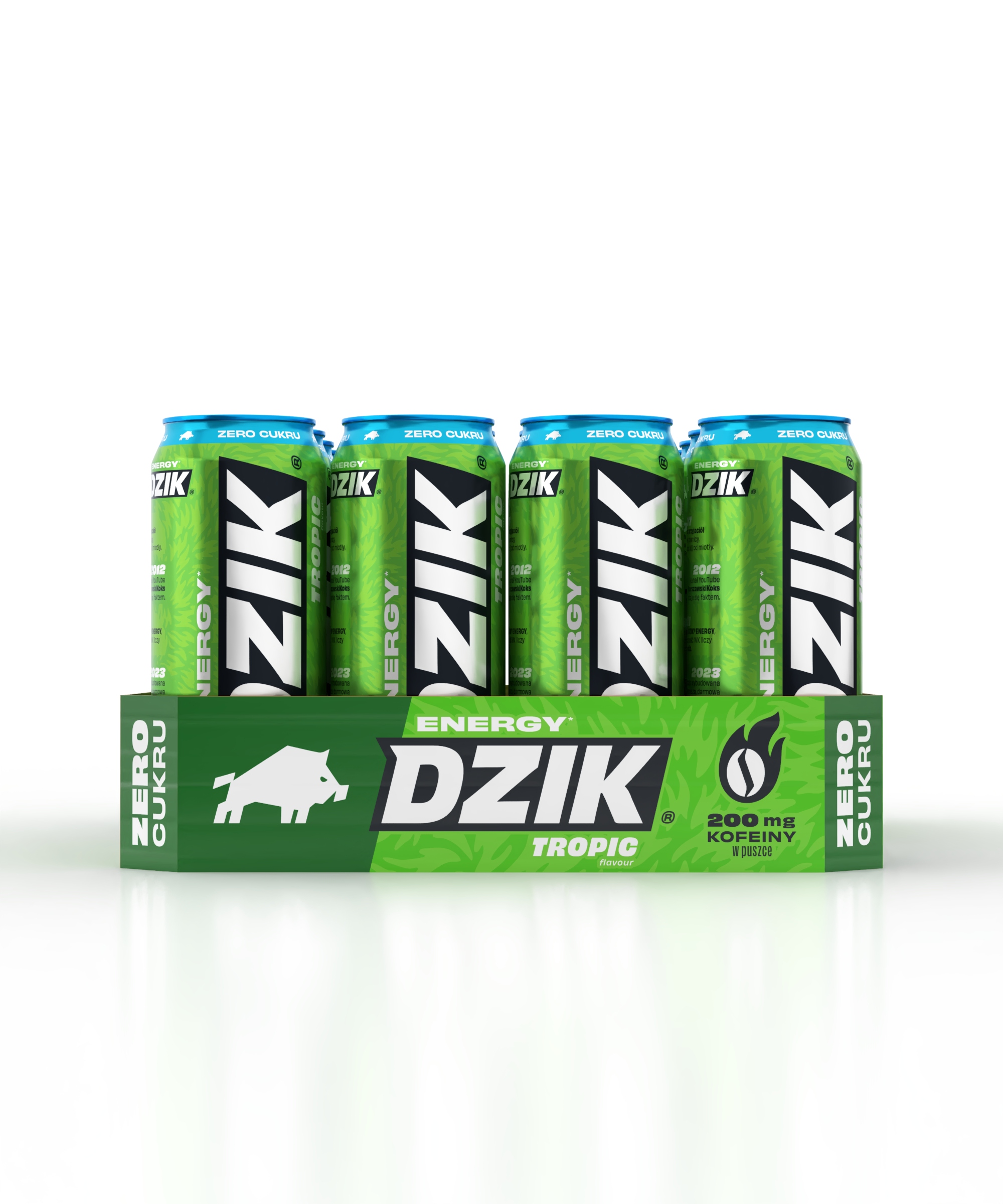 24 x Napój energetyczny Wk Dzik 500 ml owoce tropikalne bez cukru