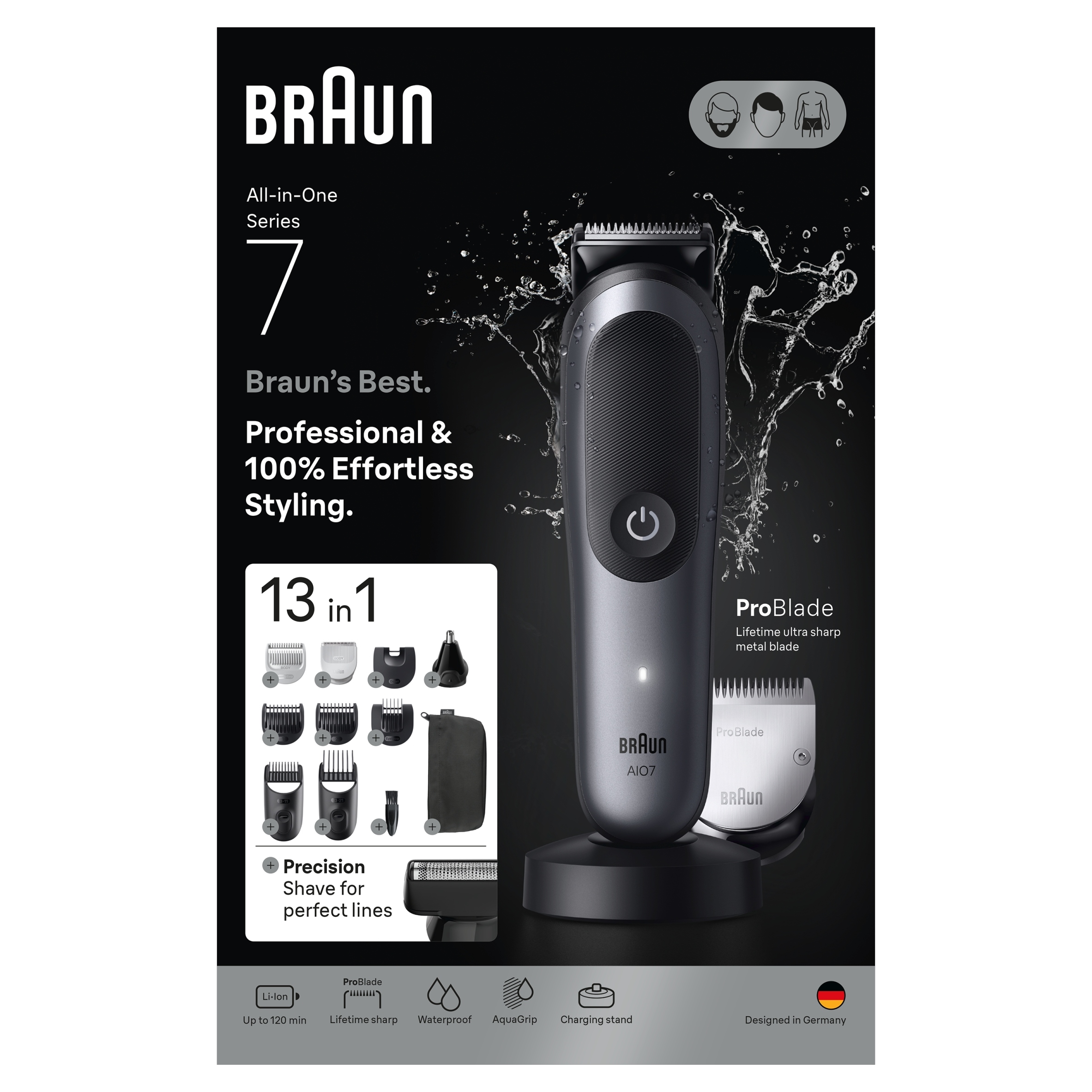Braun Series 7 Multifunkční sada pro péči o tělo 13 v 1, ProBlade,