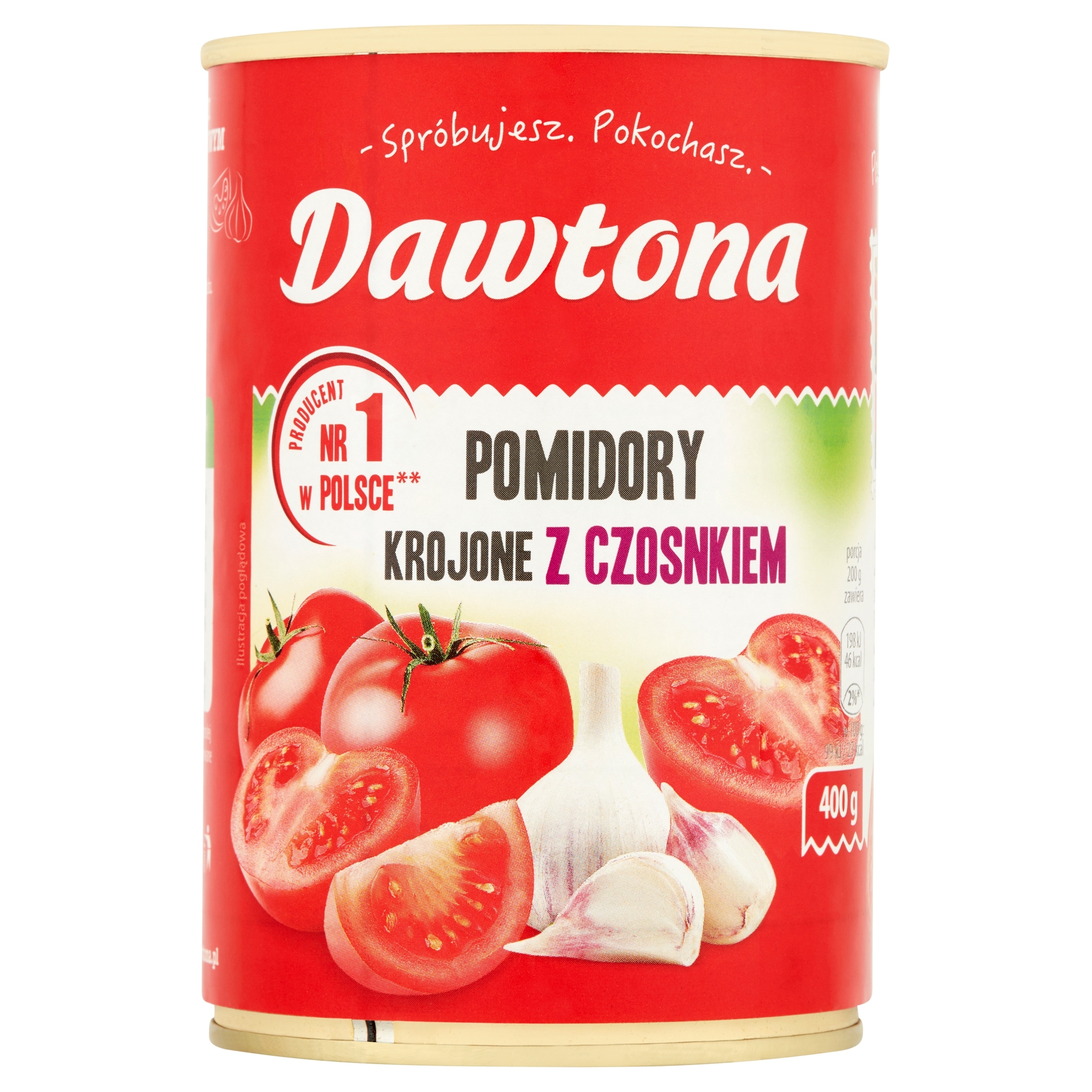 Levně Dawtona Rajčata krájená bez slupky s česnekem (v plechovce) 400 g