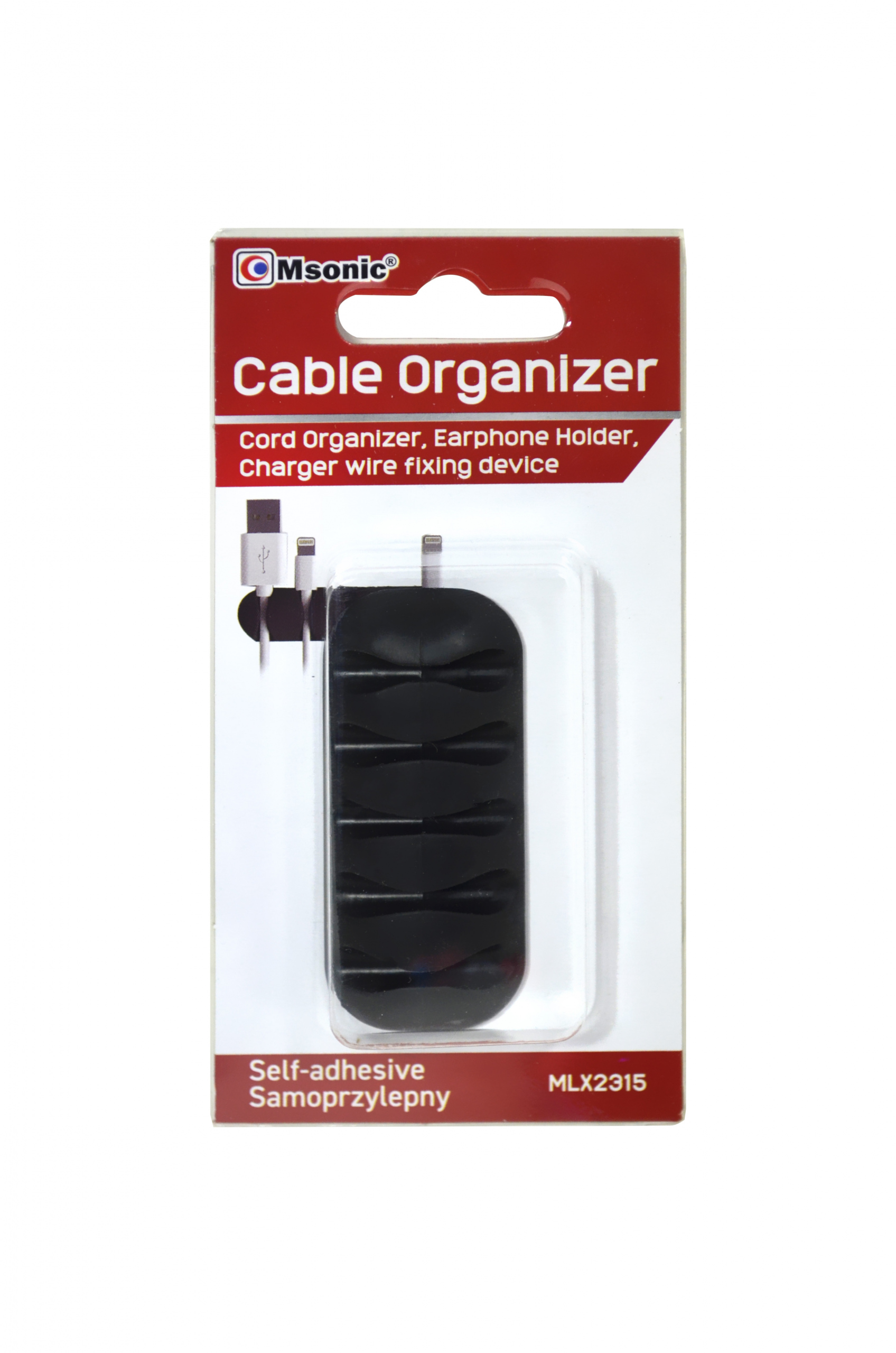 ORGANIZER UCHWYT DO KABLI PRZEWODÓW SAMOPRZYLEPNY DO BIURKA DO TRZYMANIA Stan opakowania oryginalne
