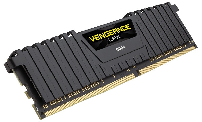 CORSAIR DDR4, 2400MHz 8GB 1x8GB DIMM, 14-16-16-31, XMP 2.0, Vengeance LPX black Heatspreader, Black PCB, 1.2V — 8