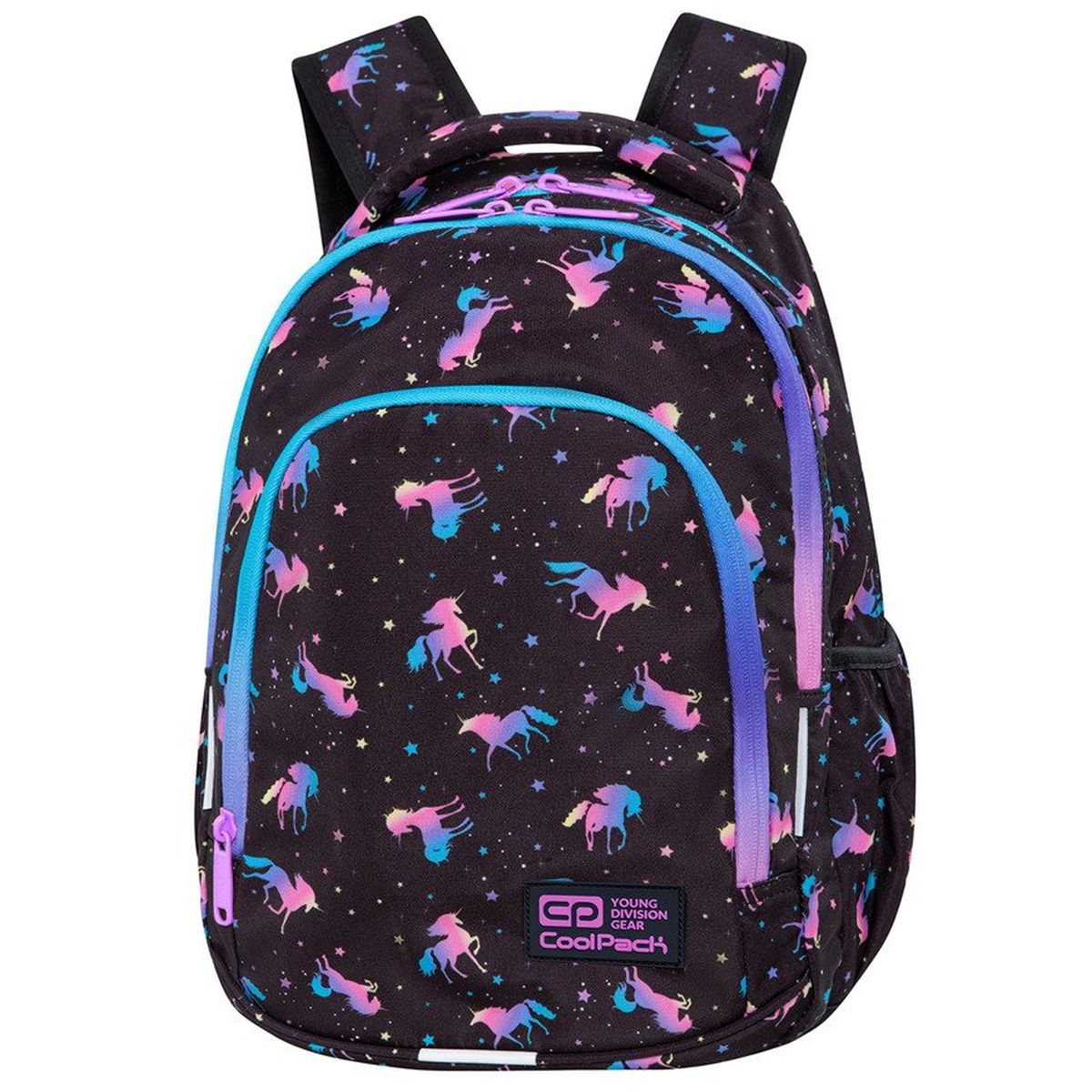 Plecak Szkolny 2KOMOROWY 23L Dark Unicorn Jednorożce Brelok Coolpack