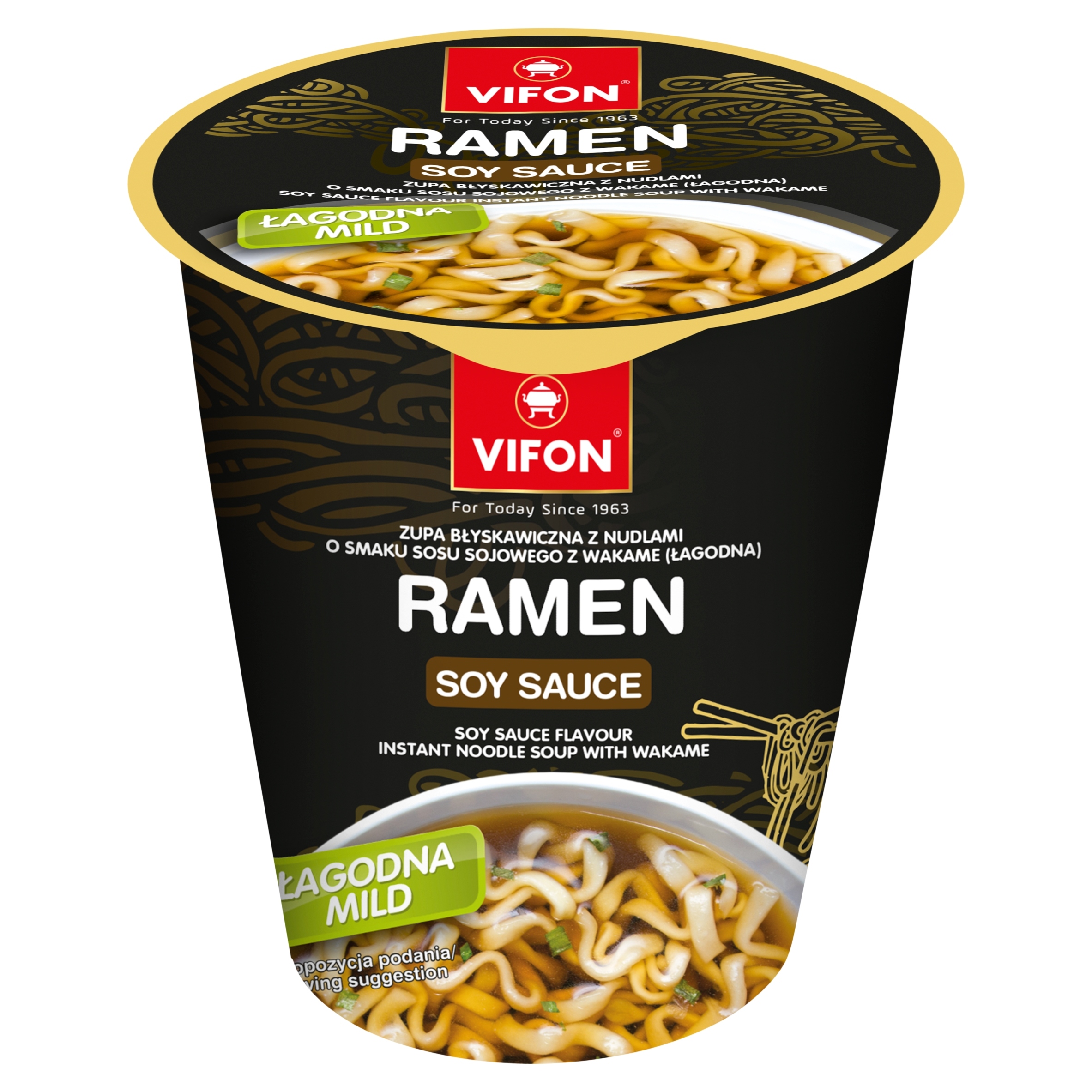 Levně 8 x Ramen s příchutí sójové omáčky s wakame Vifon 60 g