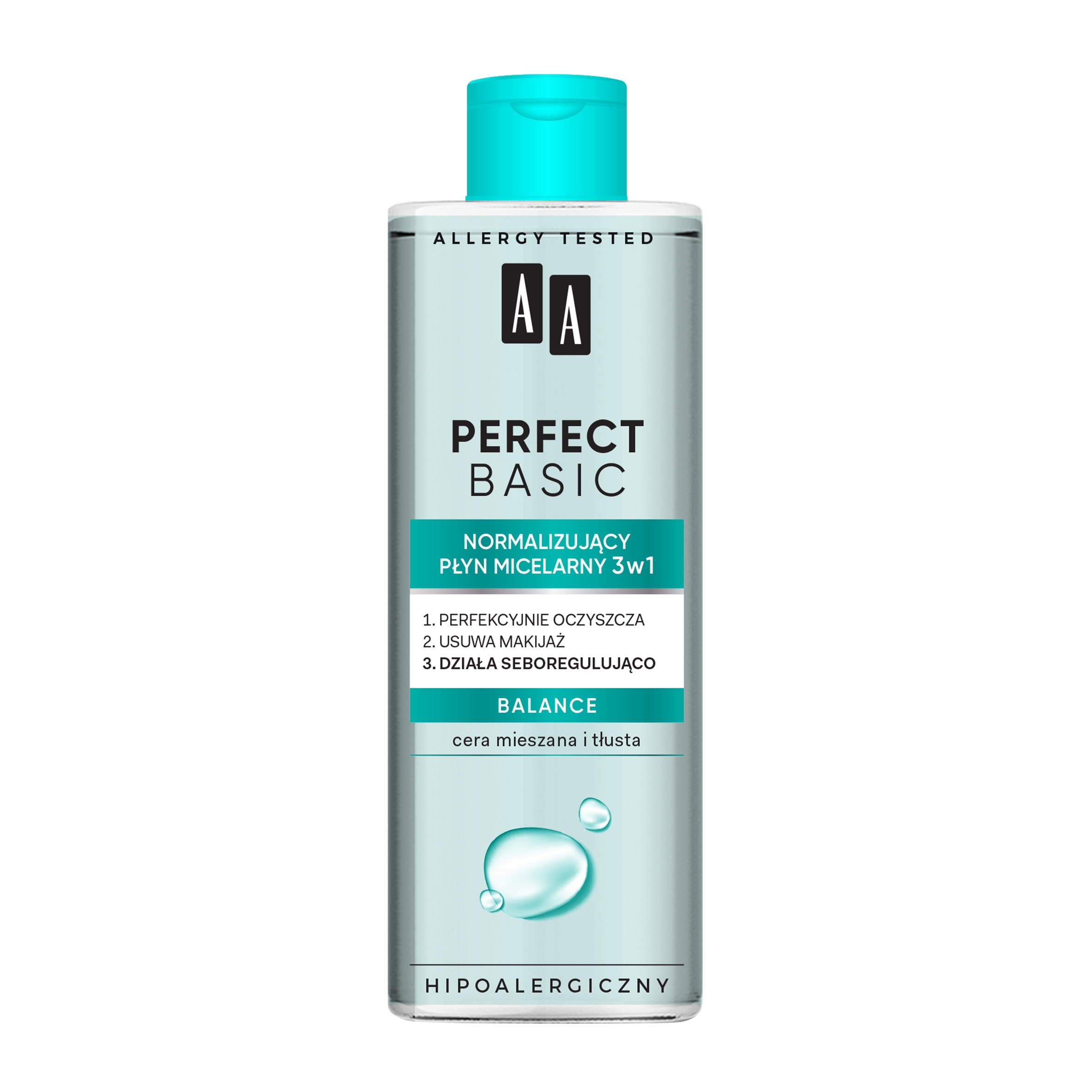 AA Perfect Basic normalizujący płyn micelarny 3w1 Balance 200 ml.