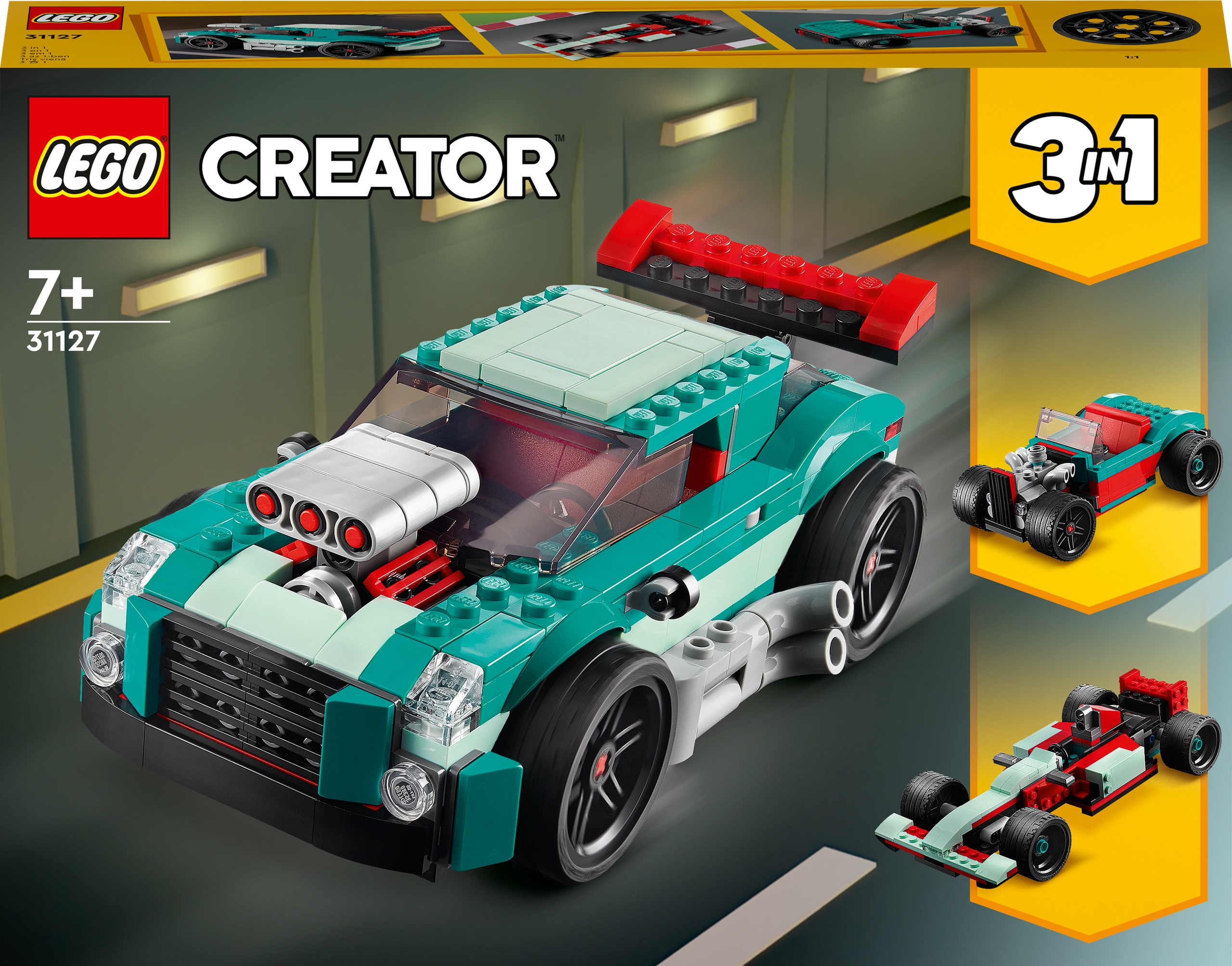 LEGO CREATOR 31127 AUTO SPORTOWE WYŚCIGOWE 3W1