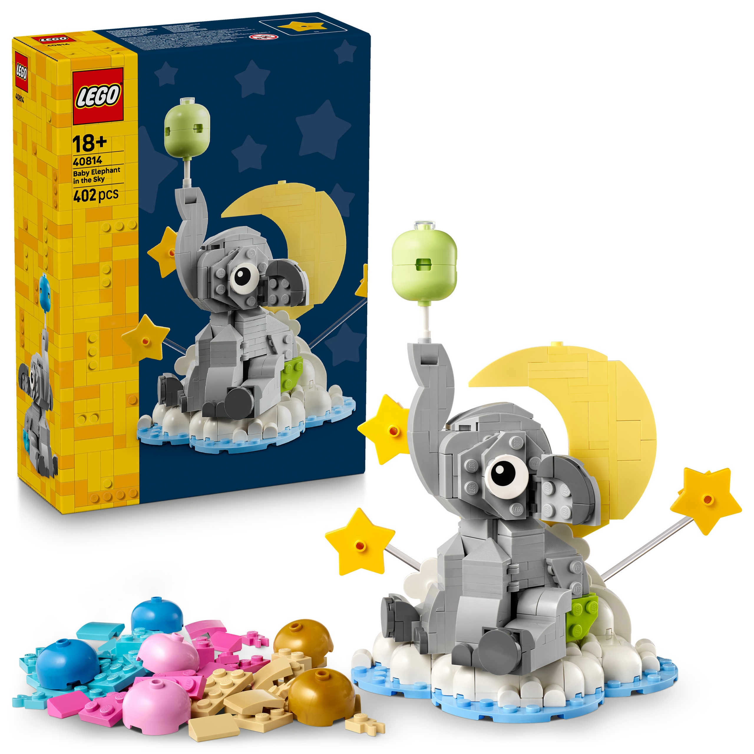 Lego 40814 Slon na obloze Stavebnice jako dárek Slon Zvíře
