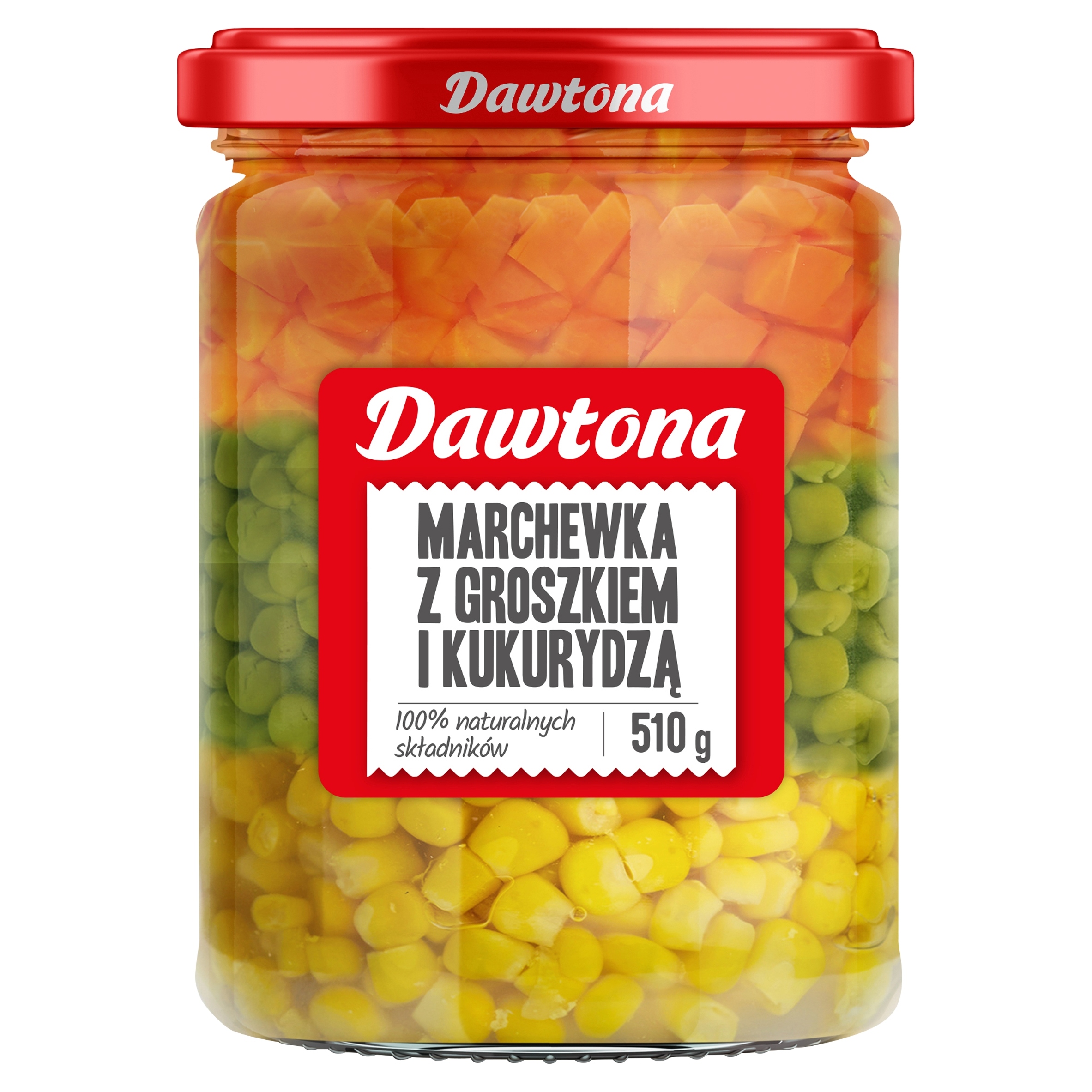 Levně Mrkev s hráškem a kukuřicí 510 g Dawtona