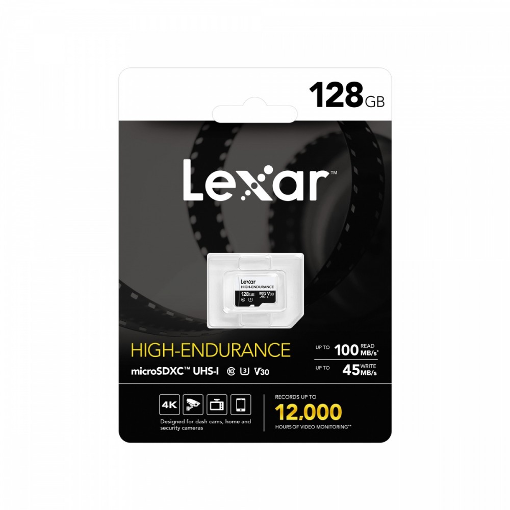 LEXAR HIGH ENDURANCE 128GB microSDXC 100MB/s C10 A1 V30 U3 — 5