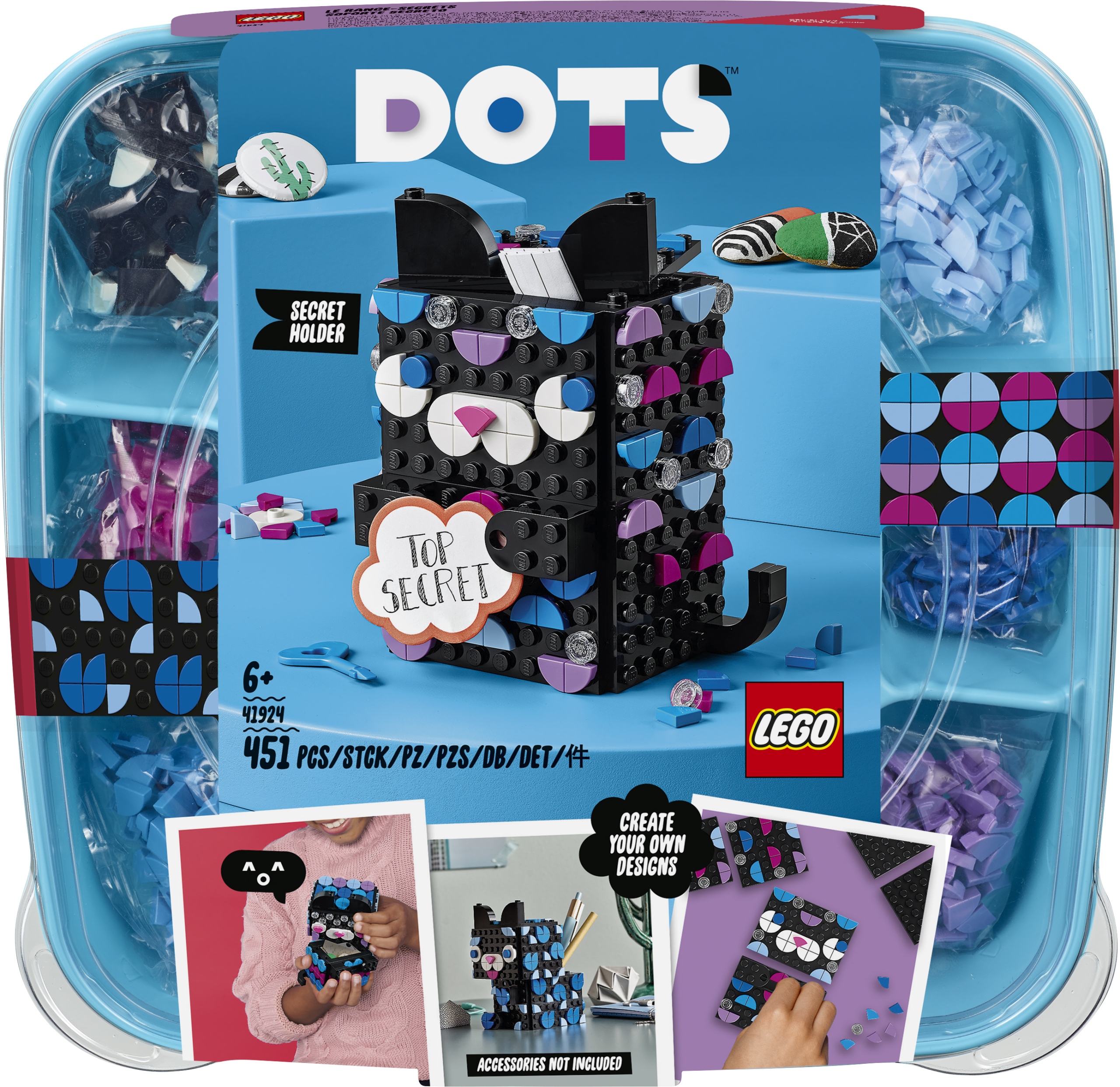

Lego Dots 41924 Tajny schowek kot kotek pojemnik